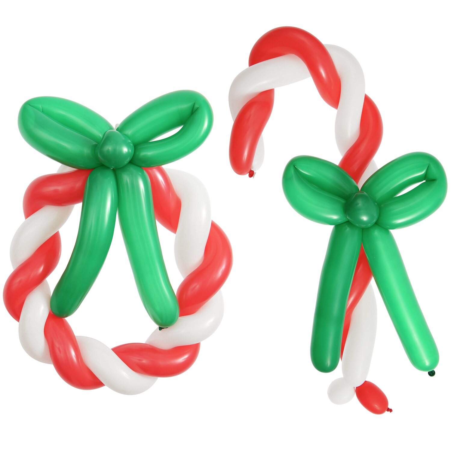 Ballonfigur Kranz/Zuckerstange Rot/Weiß von Rico Design