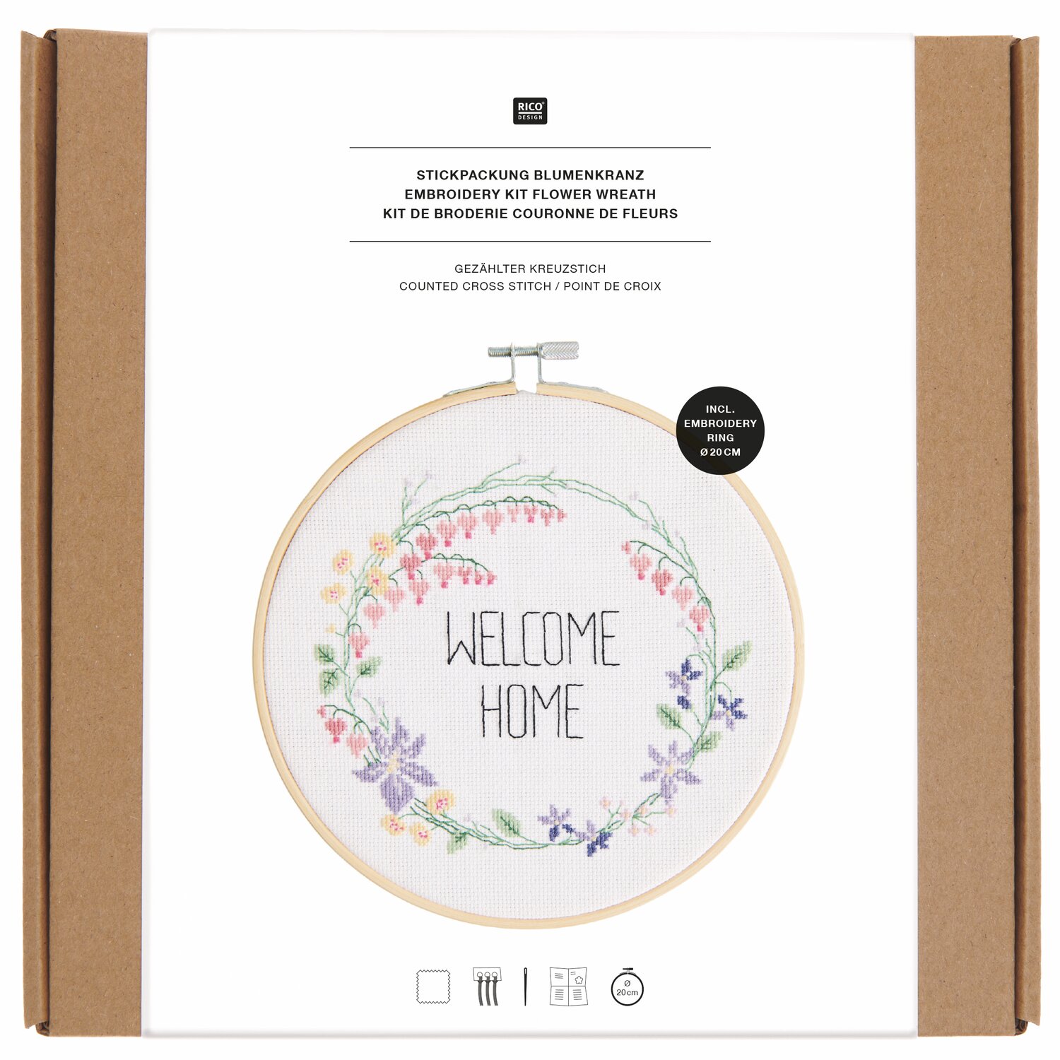 Stickpackung Engel 12,5x22,5cm von Rico Design