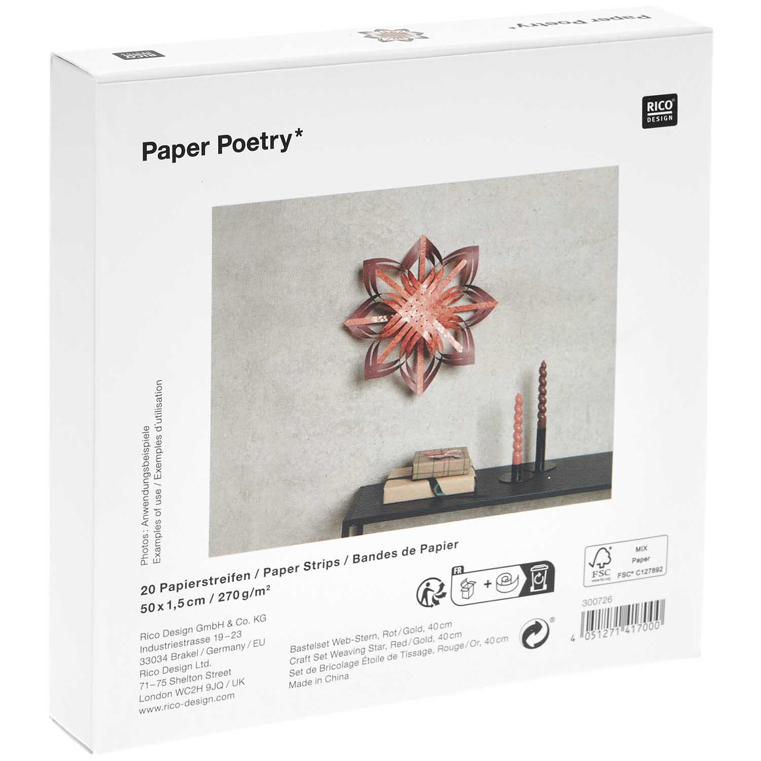 Paper Poetry Web-Stern Größe M 270g/m2 Paper Poetry Web-Stern Größe M 270g/m2