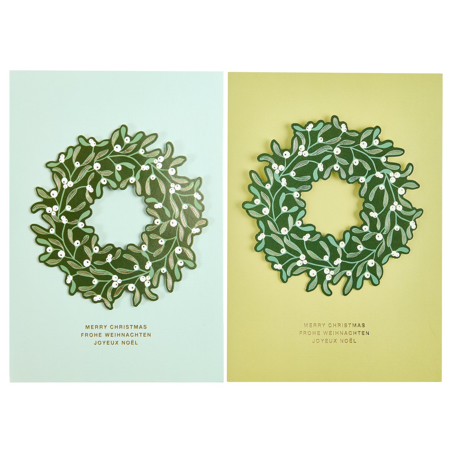  3D-Kartenset A5 Advent Kranz Mint/Gold von Rico Design