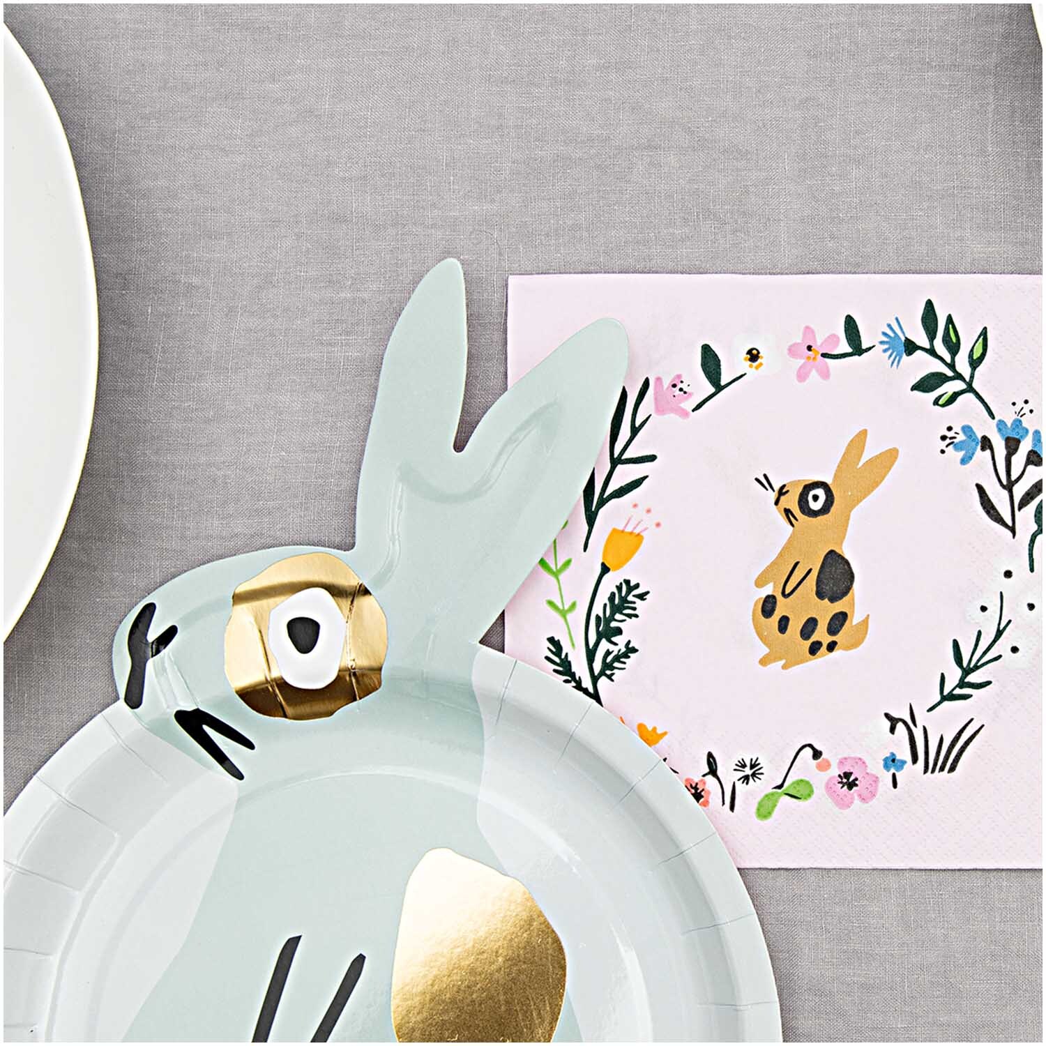 Pappteller Hase mint 23x33cm 12 Stück Pappteller Hase mint 23x33cm 12 Stück