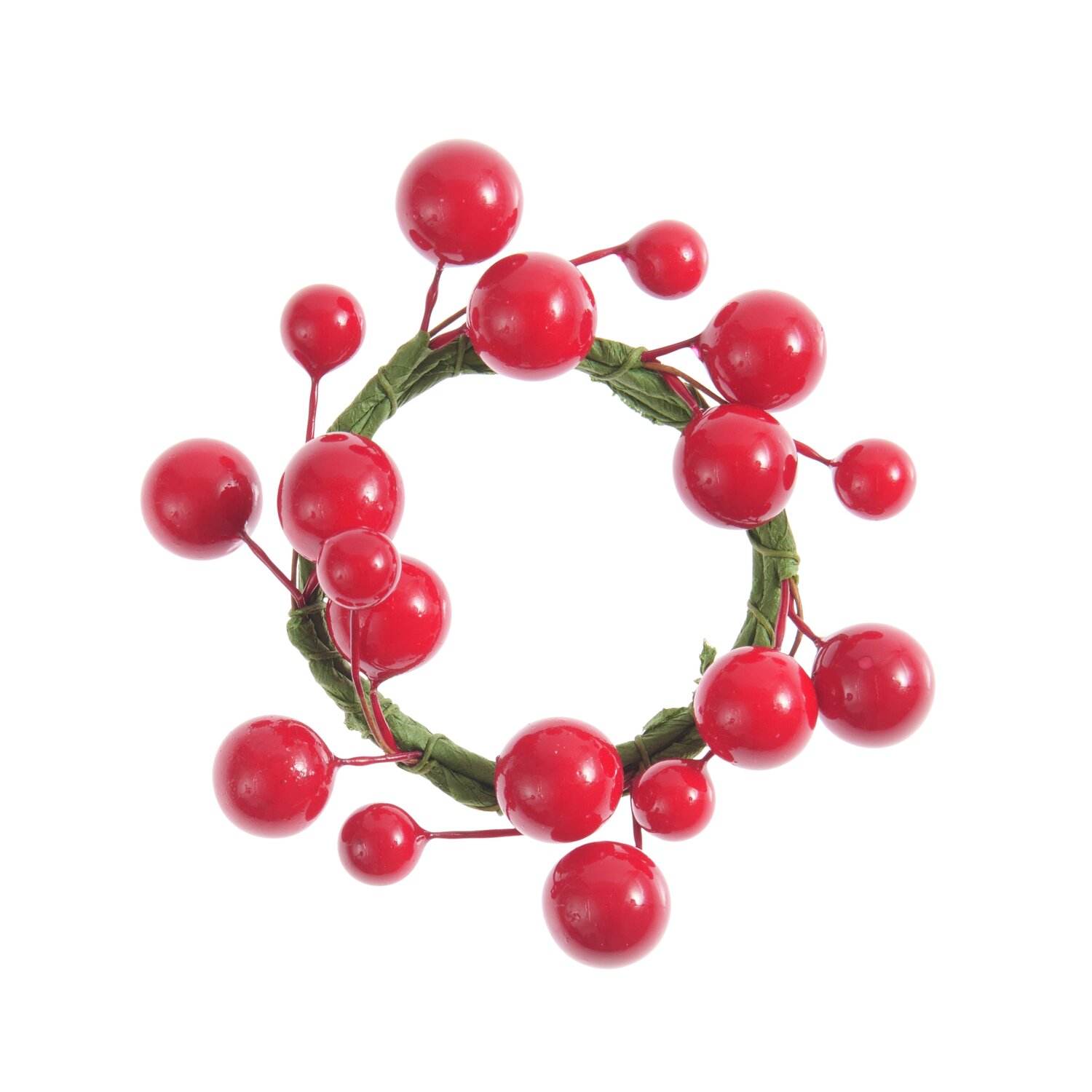 Beerenkranz Rot: Dekorativer Kranz mit roten Beeren von Rico Design, ideal für festliche Anlässe.