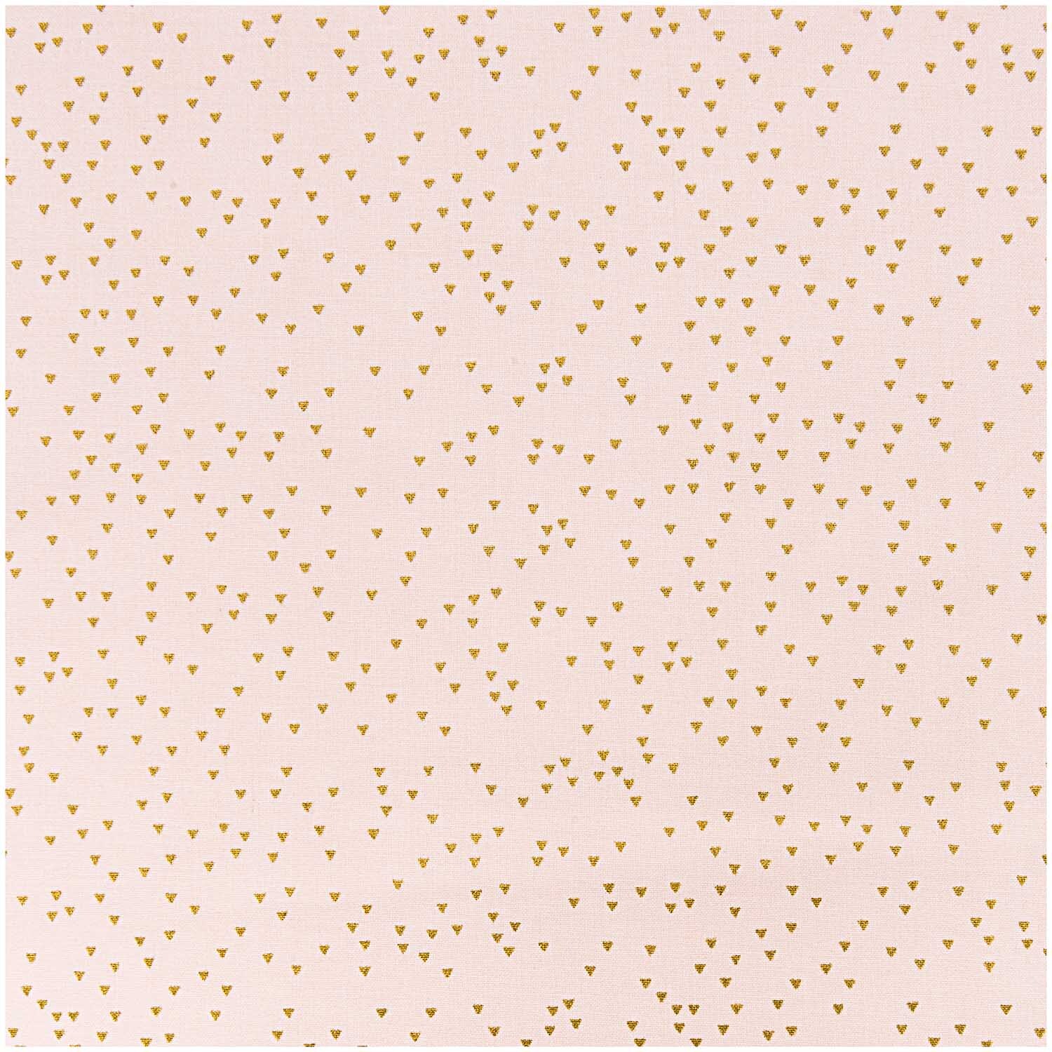 Stoff Dreiecke puder-gold 50x140cm