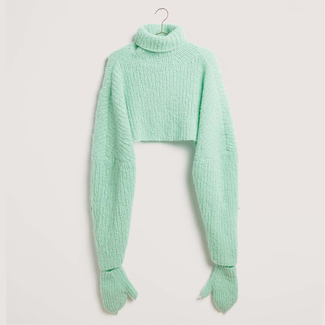 Gestrickter Pullover in Mint: Modell 15 aus dem Heft Made by Me No. 21
