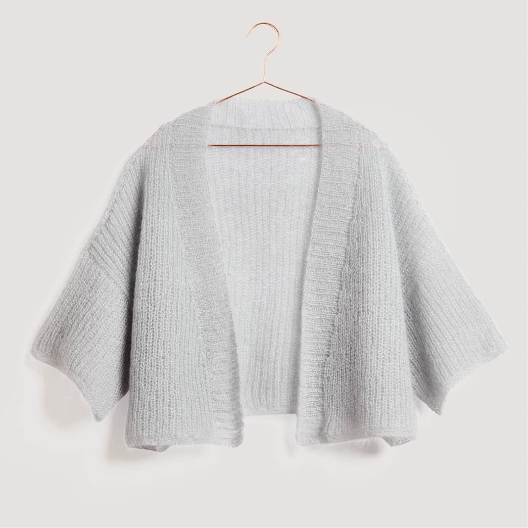 Gestrickte Kimono-Jacke: Modell 19 aus dem Heft Lovewool No. 21