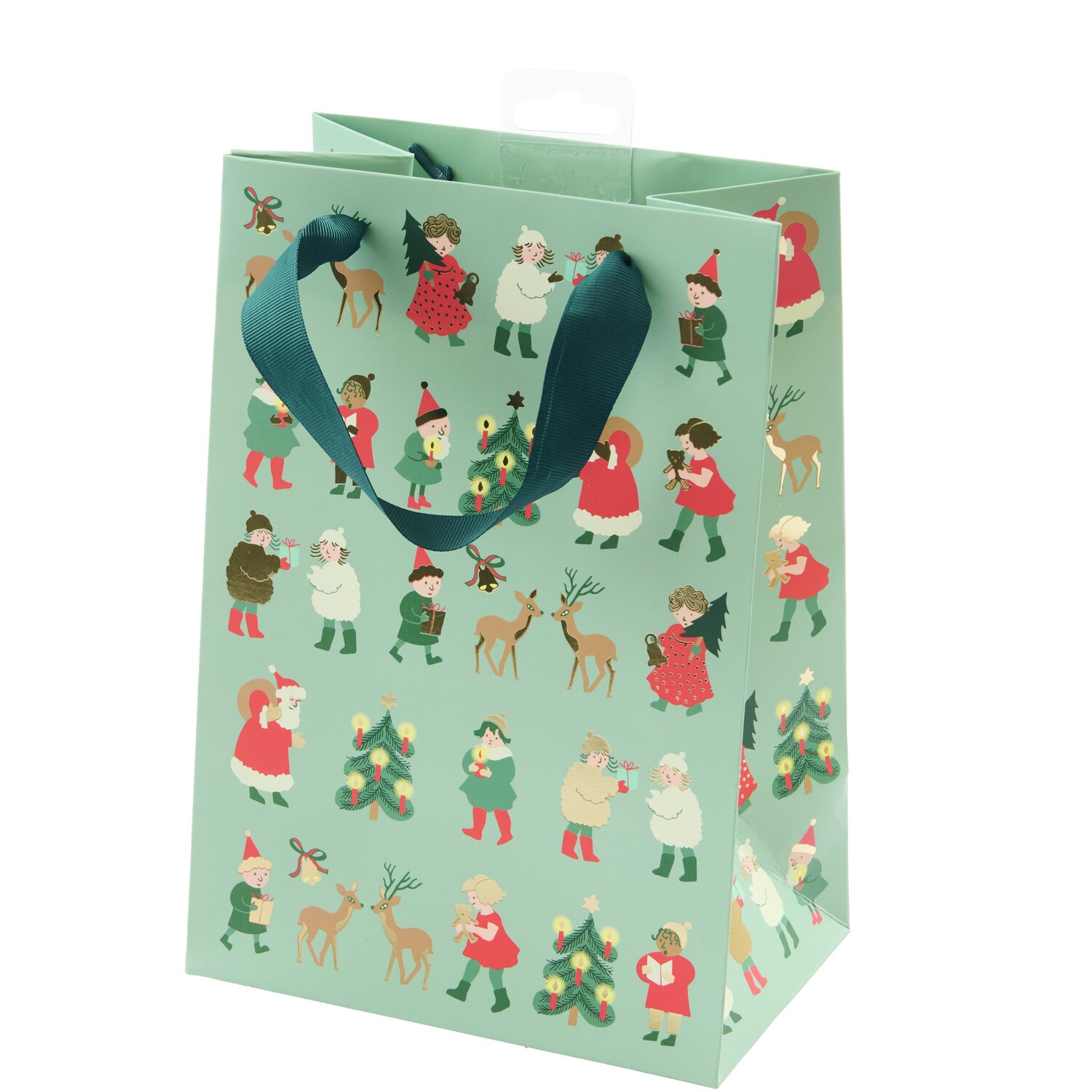 Geschenktüte Weihnachtsfiguren M 18x26x12cm von Rico Design