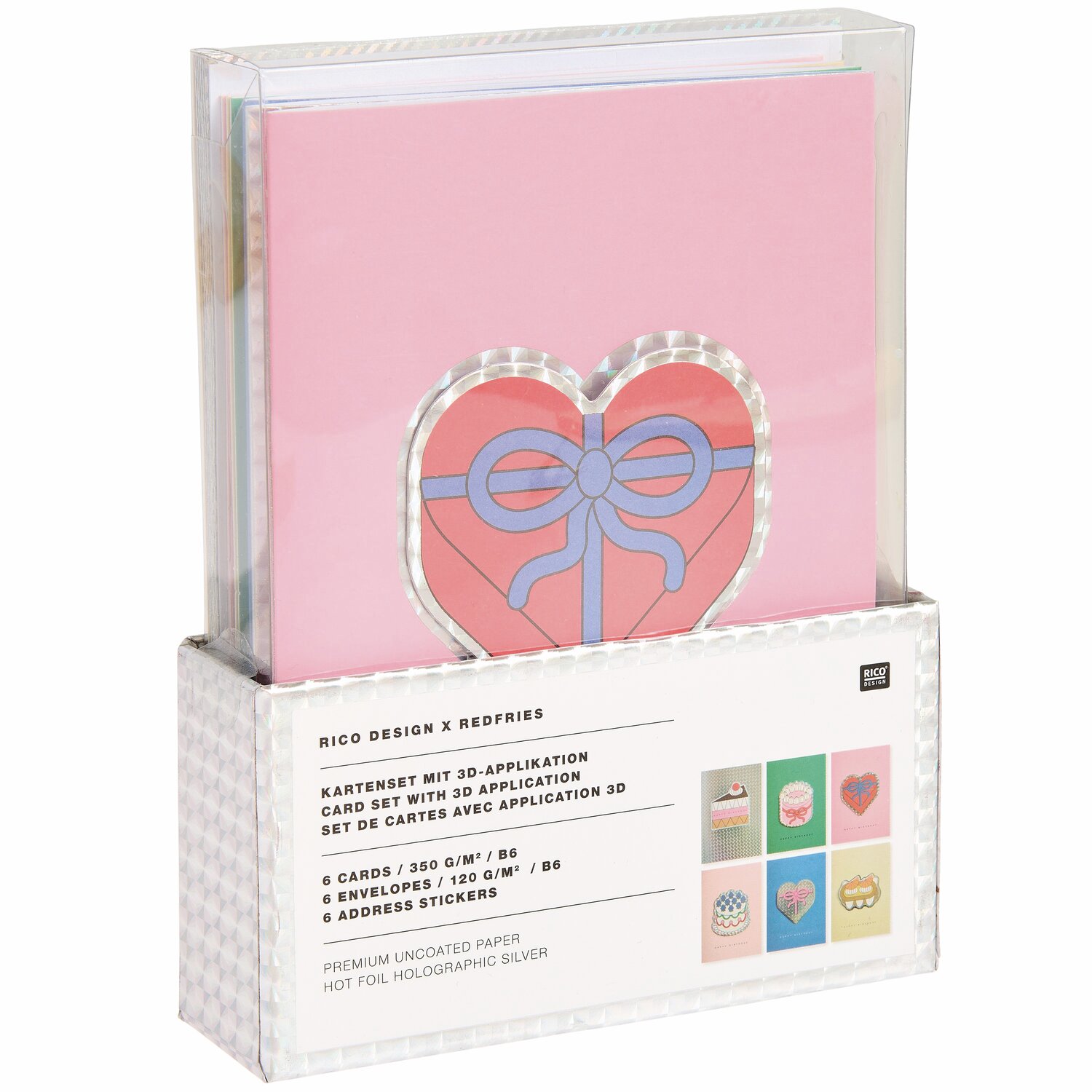Rico Design x Redfries 3D-Kartenset Happy Birthday B6 von Rico Design