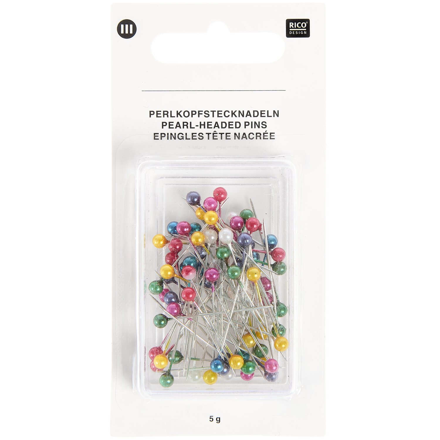 Stecknadeln mit Perlkopf 5g von Rico Design
