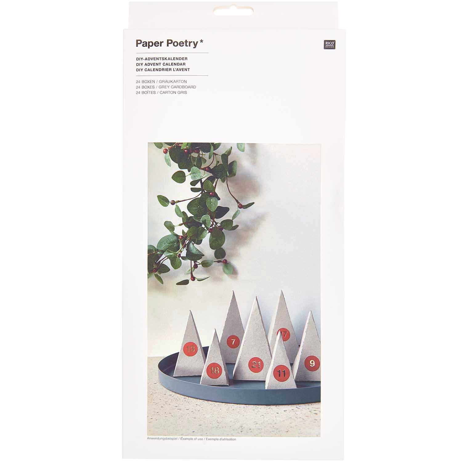Paper Poetry Adventskalender Bäume 24 Stück Paper Poetry Adventskalender Bäume 24 Stück