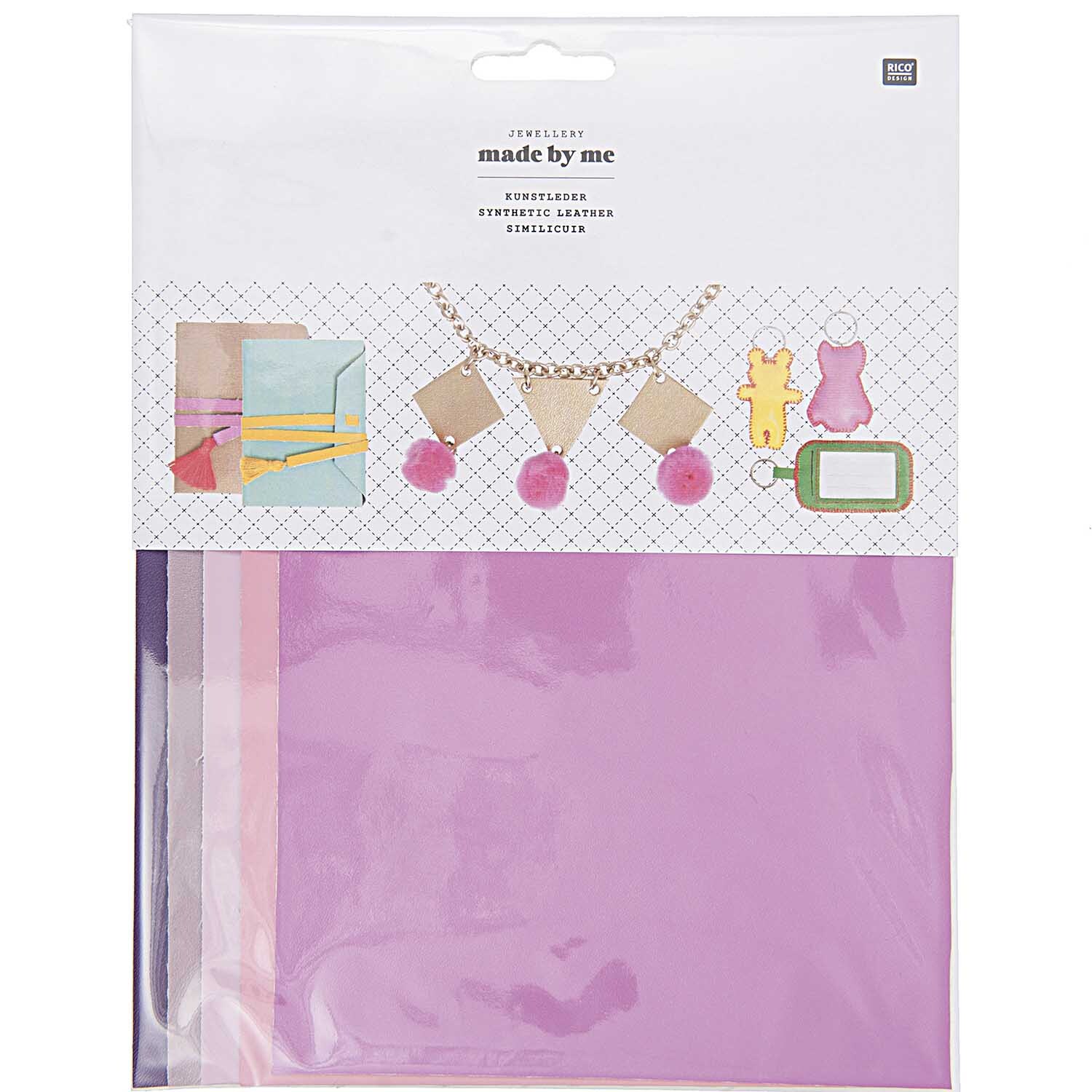 Kunstleder Set Girly 14,8x21cm 5 Stück Kunstleder Set Girly 14,8x21cm 5 Stück