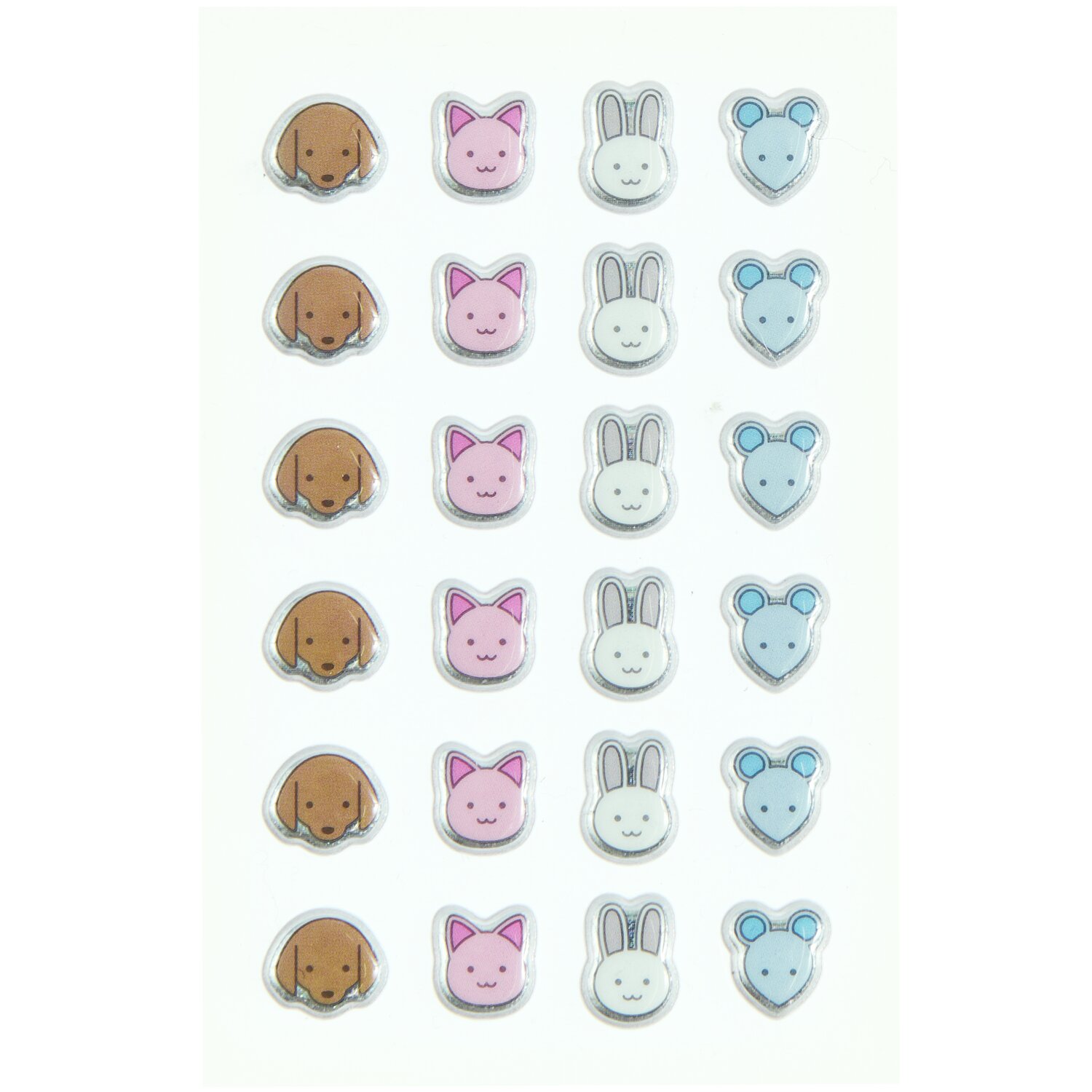Paper Poetry Mini Puffy Sticker Tiere: Niedliche Tiersticker in verschiedenen Farben, 24 Stück von Rico Design.