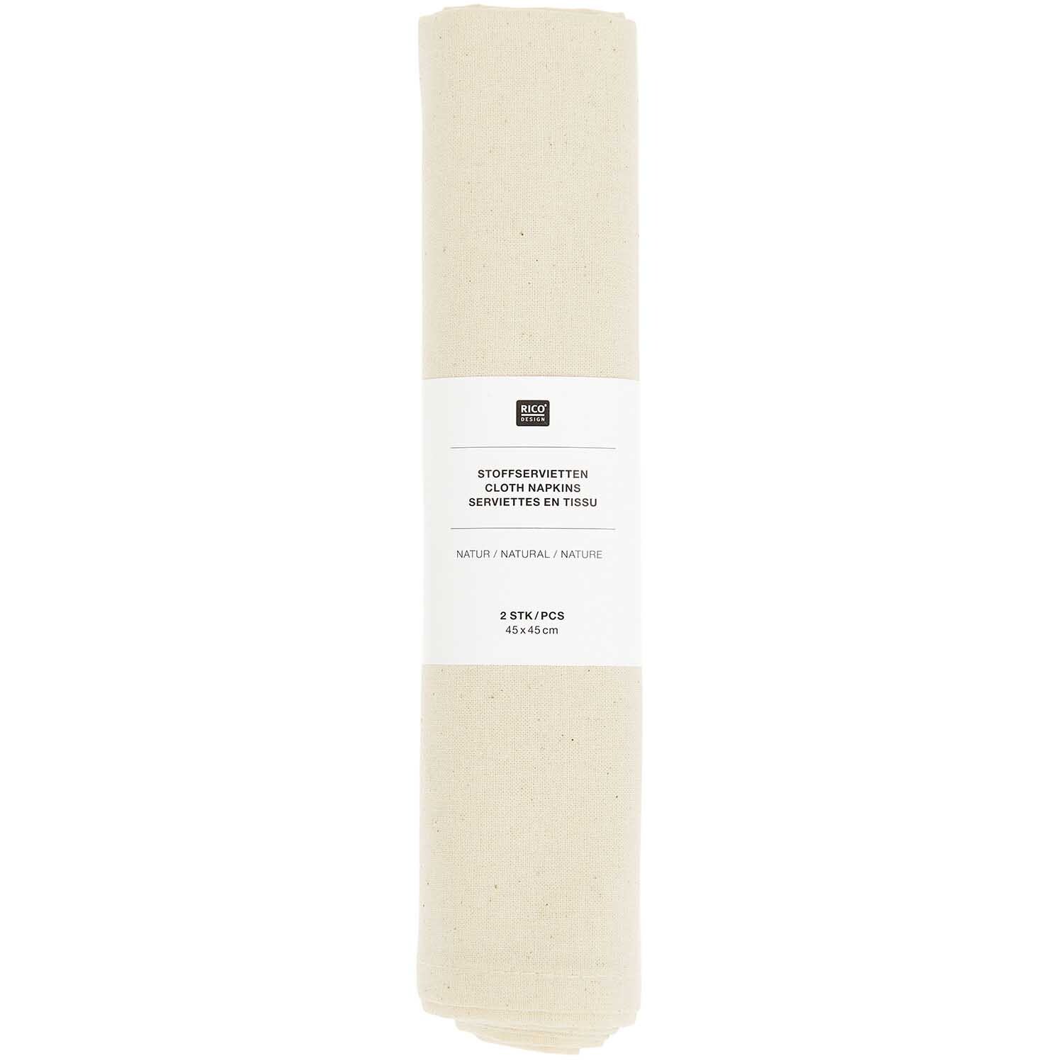 Stoffserviette 2 Stück natur Stoffserviette 2 Stück natur