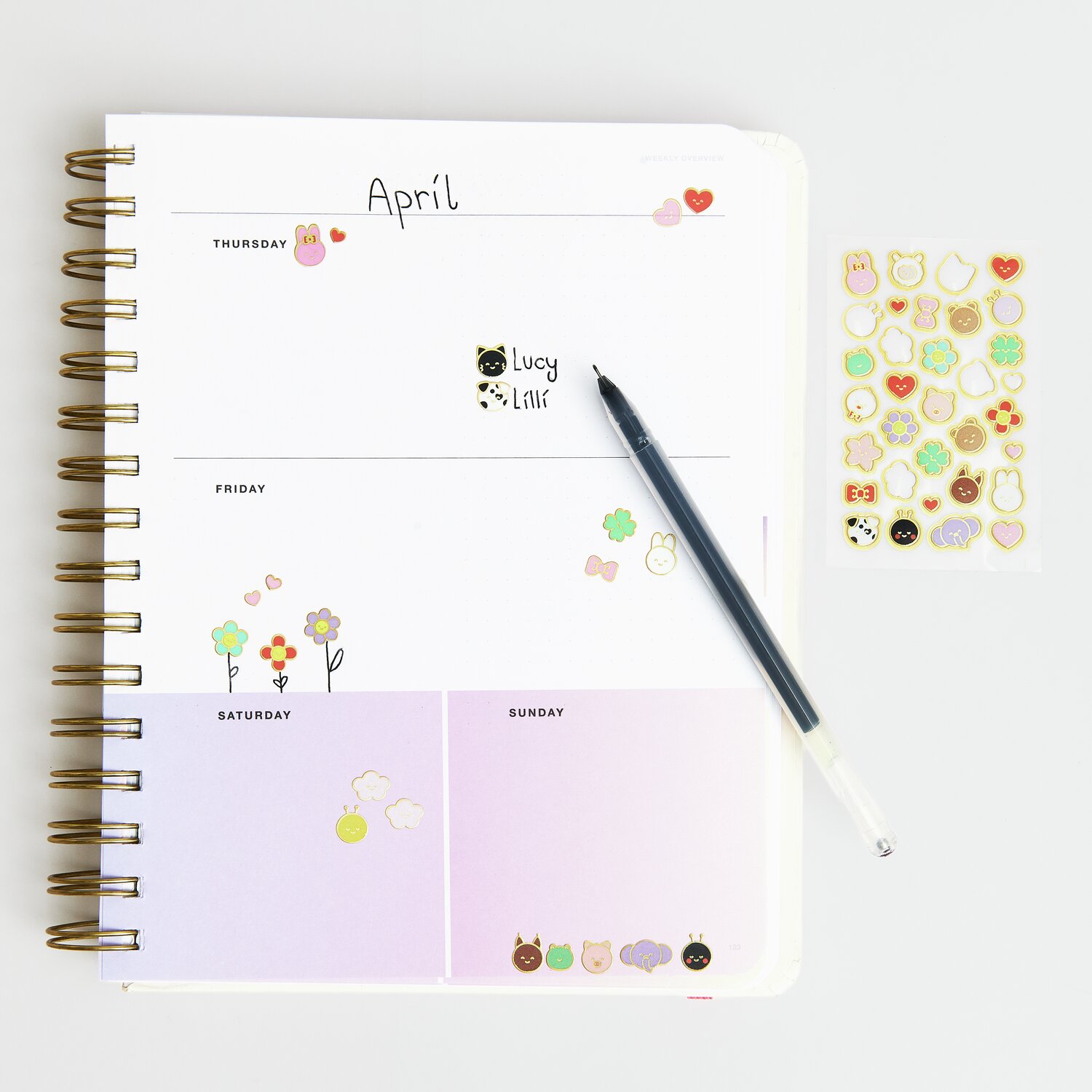 Paper Poetry Mini-Foliensticker Chingu 3 Bögen von Rico Design