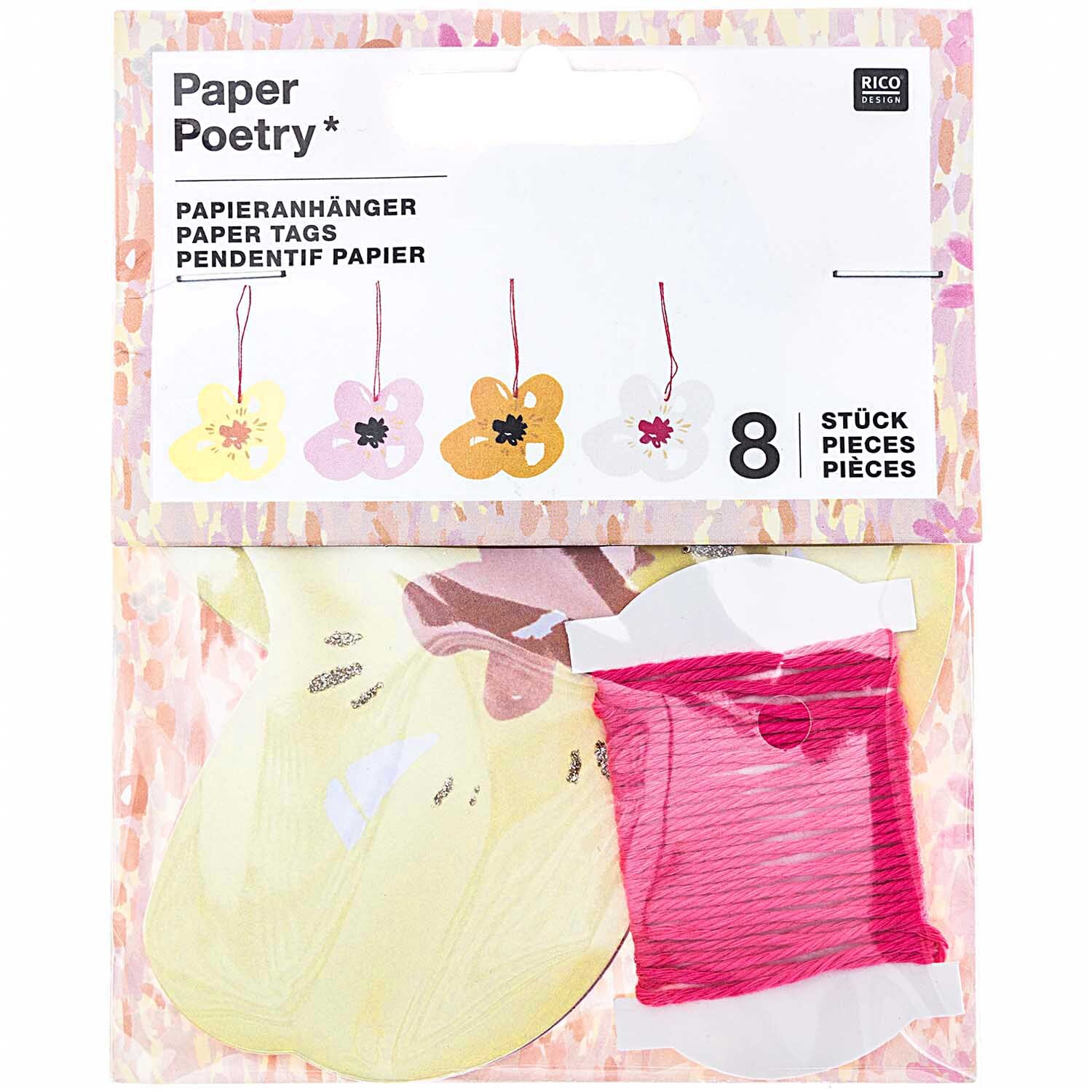Paper Poetry Papieranhänger Crafted Nature Blumen 8 Stück Paper Poetry Papieranhänger Crafted Nature Blumen 8 Stück