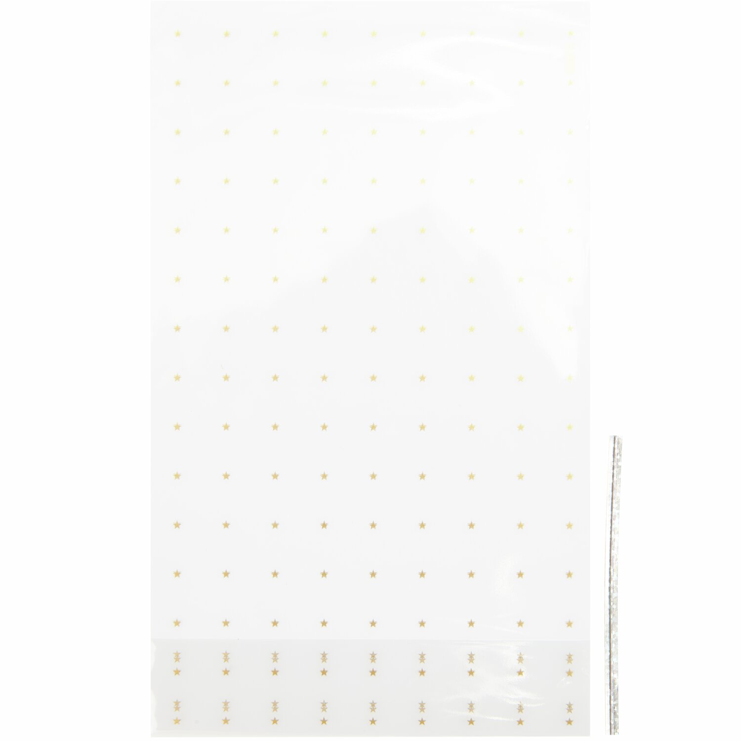 Kekstüten Goldene Sterne Raster  10 Stück Größe 144x240mm von Rico Design