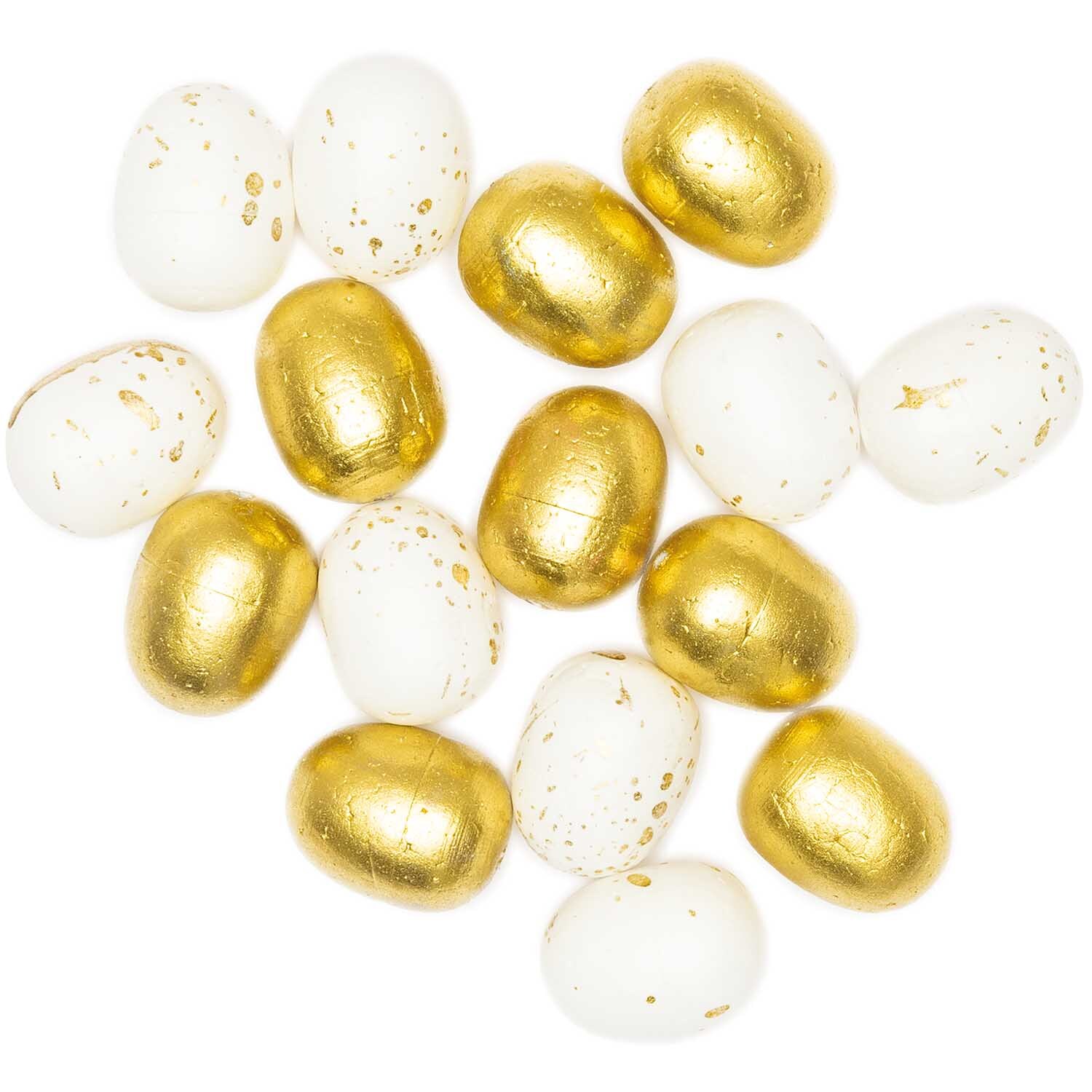 Eier creme-gold 3cm 16 Stück
