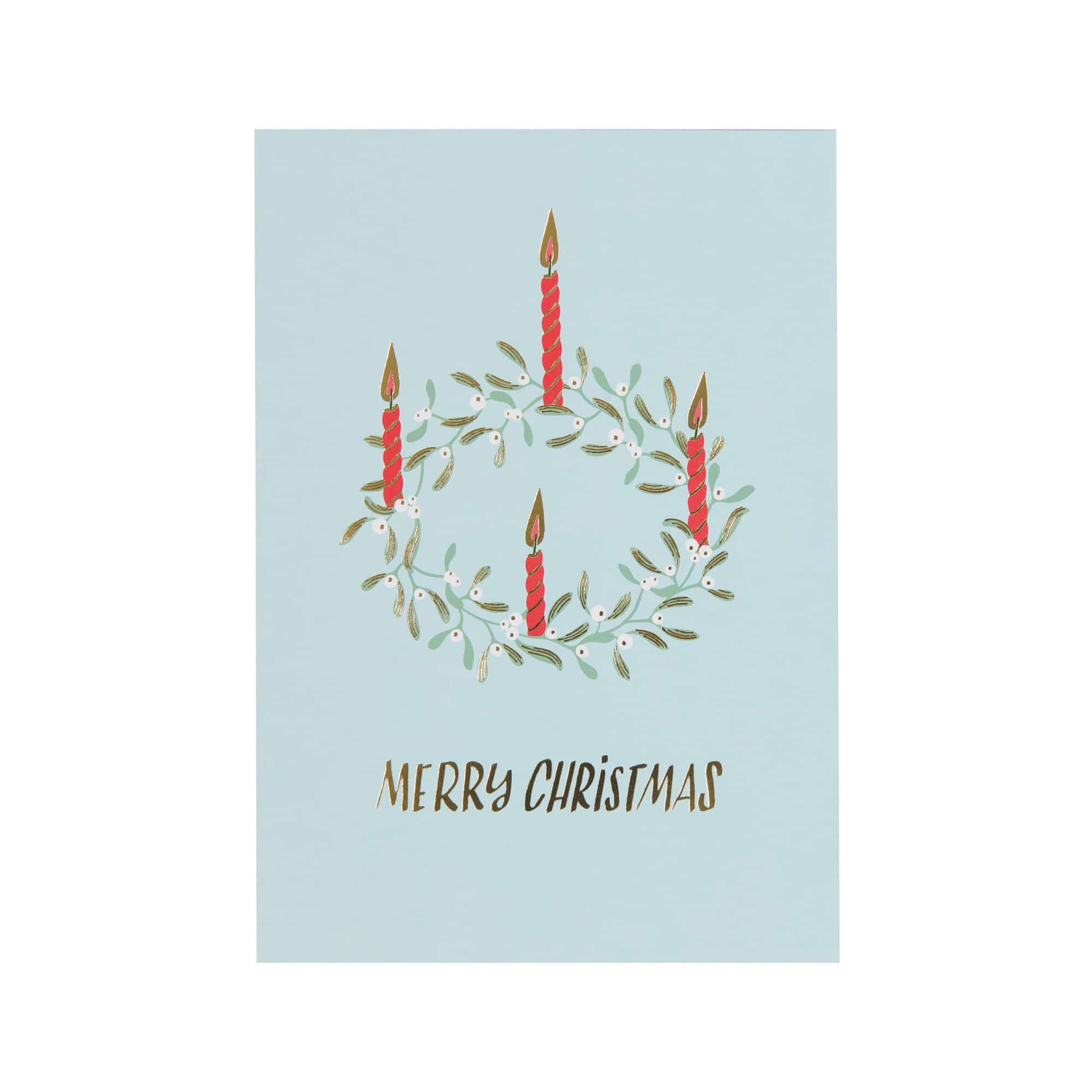 Weihnachtskarte mit Adventskranz