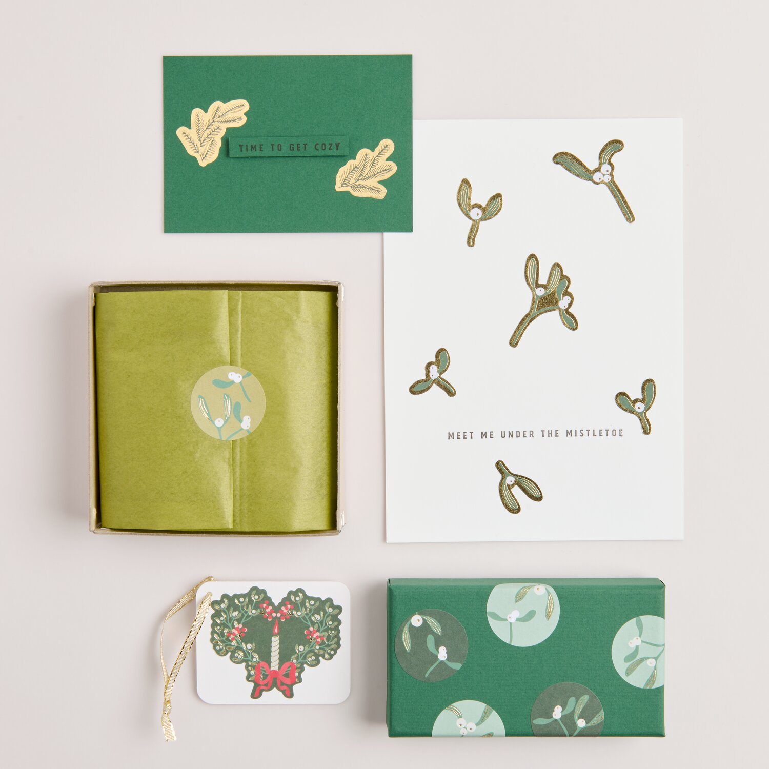 Paper Poetry Papiersticker Advent Mistelzweige 4 Bögen von Rico Design