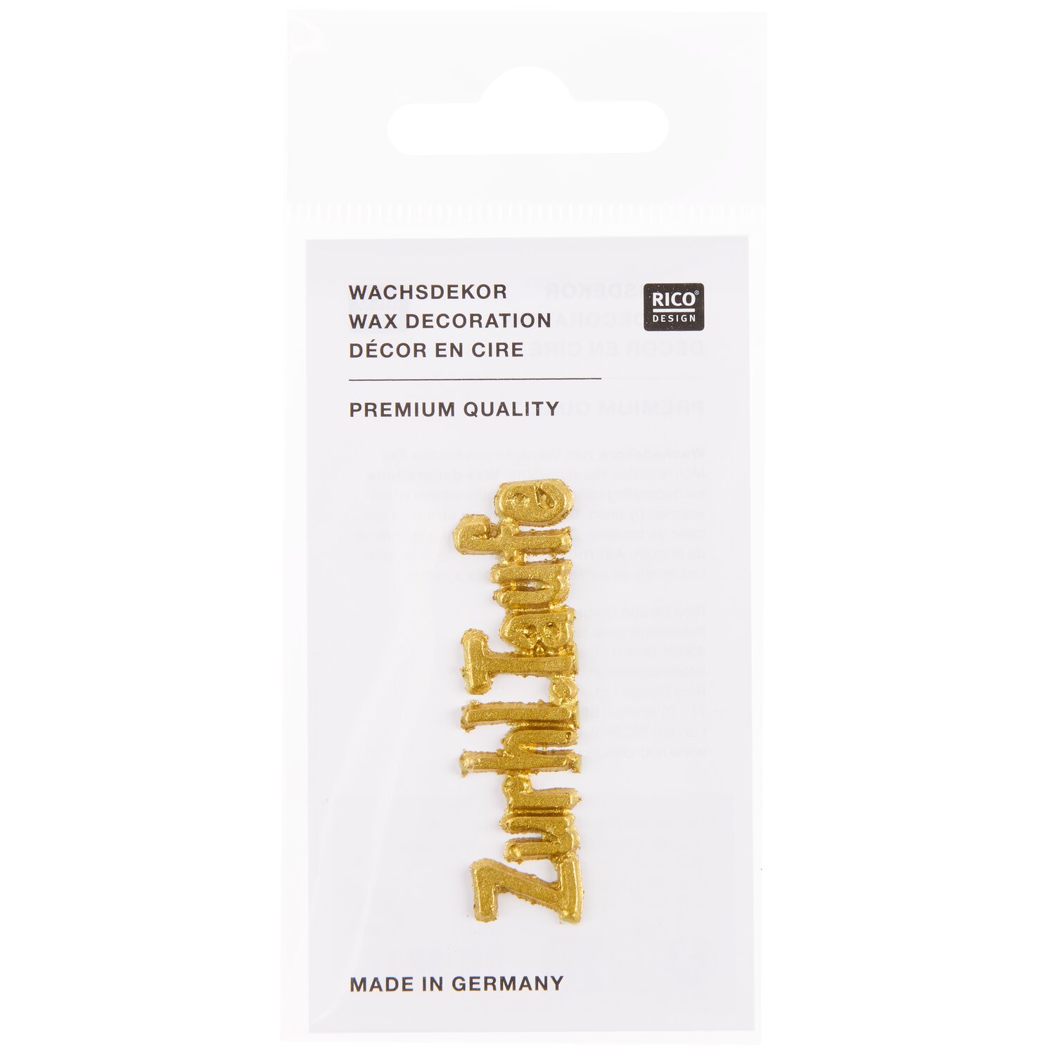 Wachsdekor Schriftzug Zur hl. Taufe, gold von Rico Design