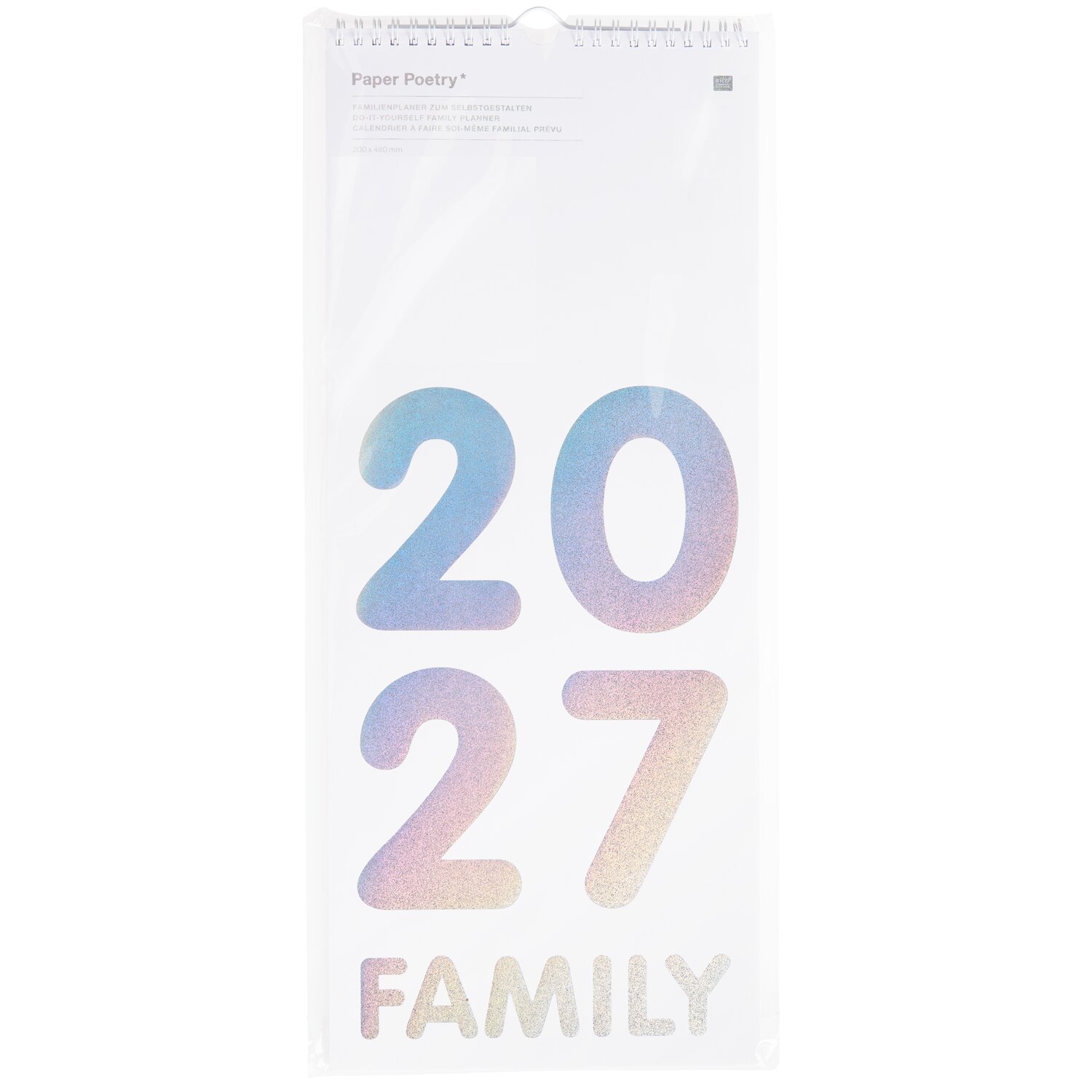 Paper Poetry Familienplaner 2027 20x48cm von Rico Design