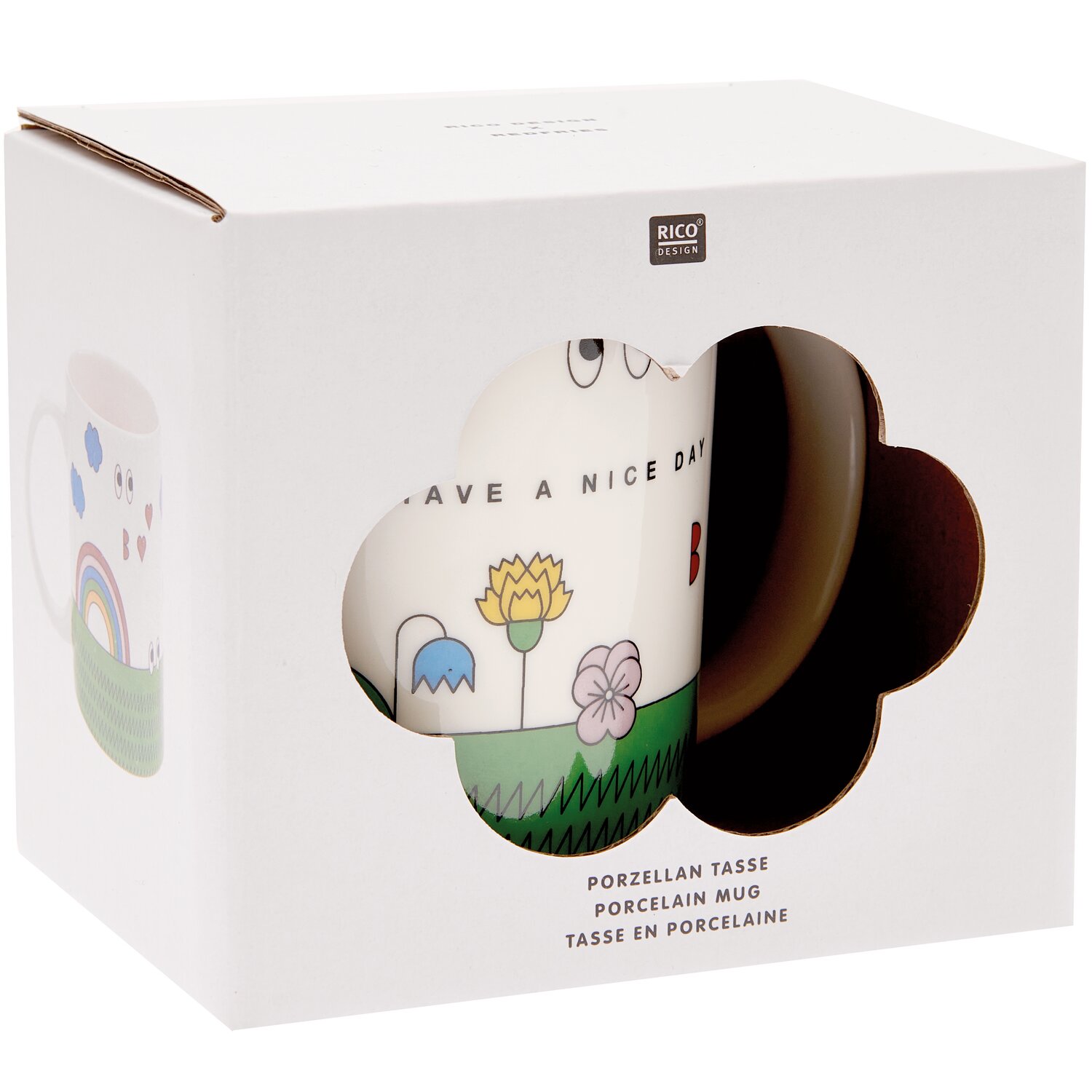 Rico Design x Redfries Porzellan Tasse Eye Candy 9,5cm Ø8cm von Rico Design