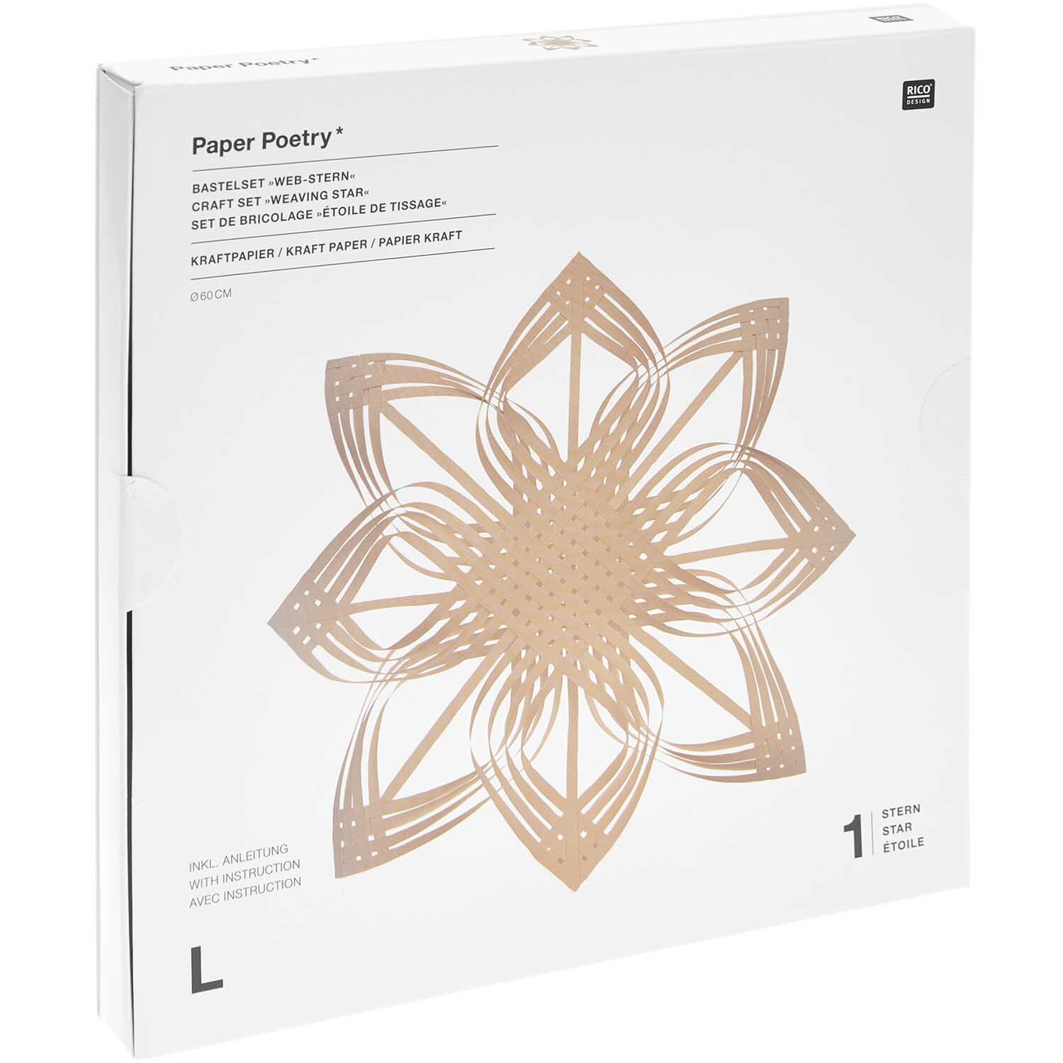 Paper Poetry Web-Stern Größe L 270g/m2 Paper Poetry Web-Stern Größe L 270g/m2