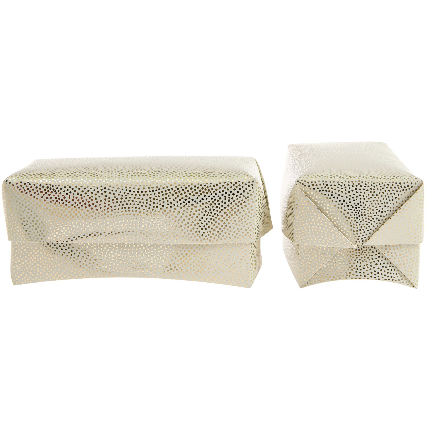 Geschenkboxen Advent Pünktchen Gold 2 Stück 25x1x34cm von Rico Design