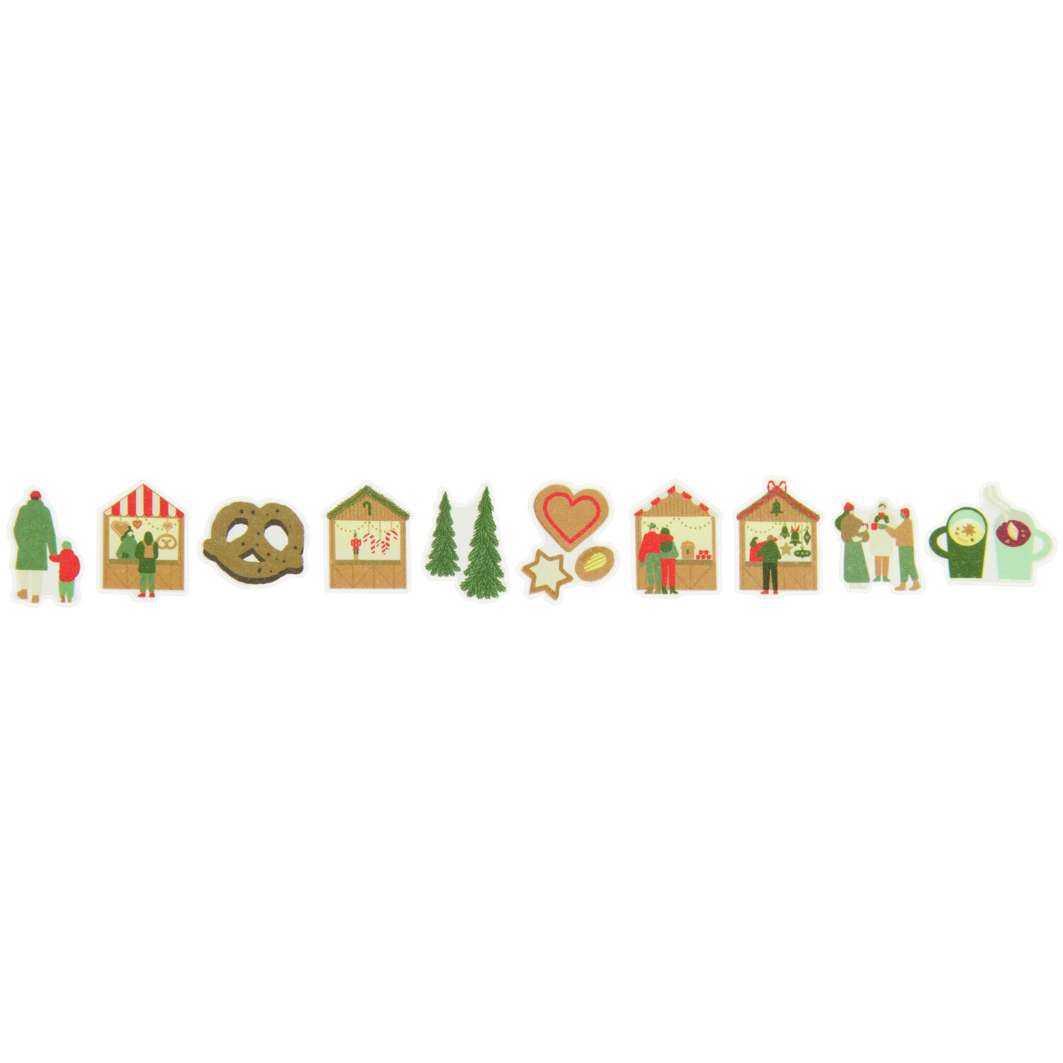 Washi Sticker Weihnachtsmarkt 200 Stück von Rico Design