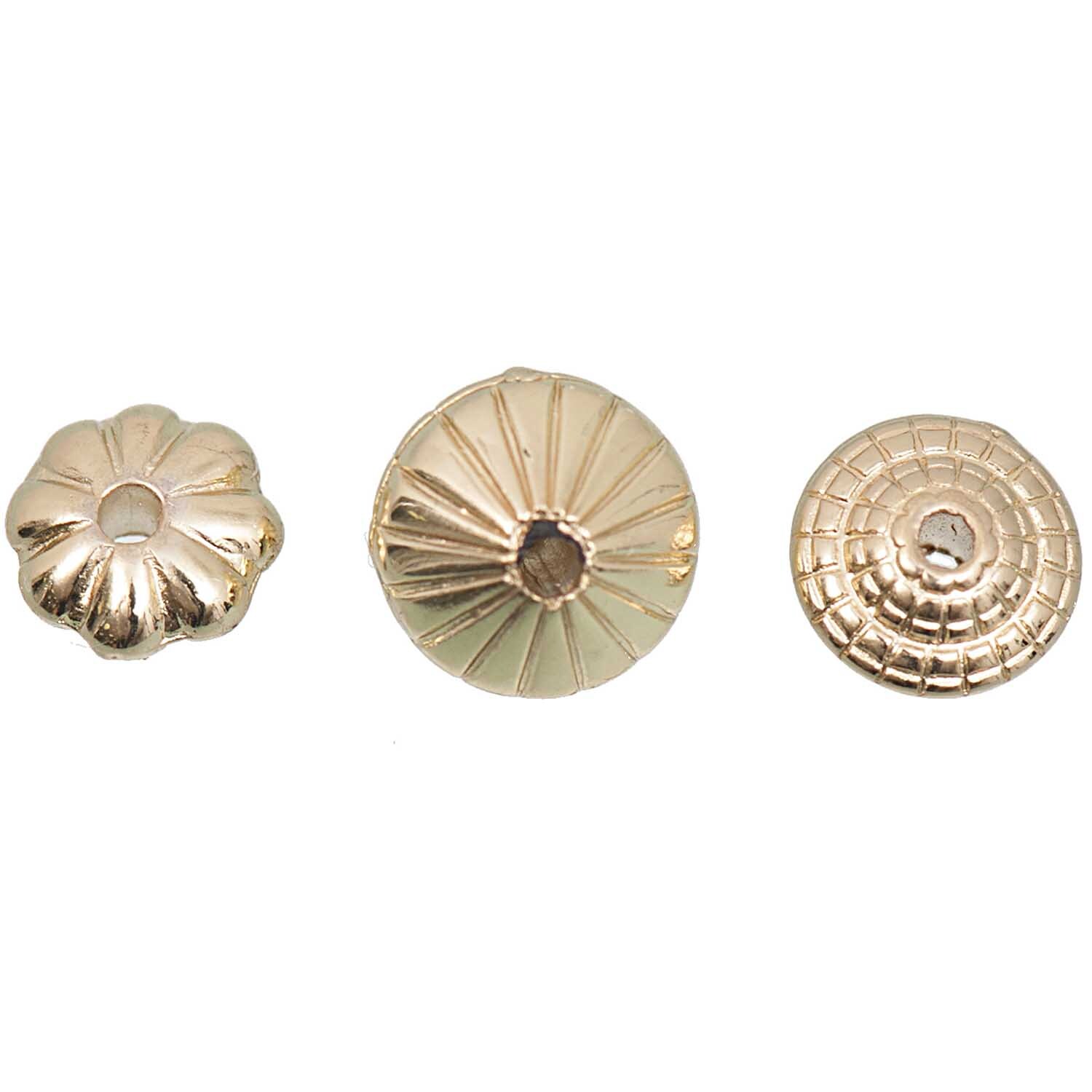 Perle gold 3 versch. Designs 15 Stück