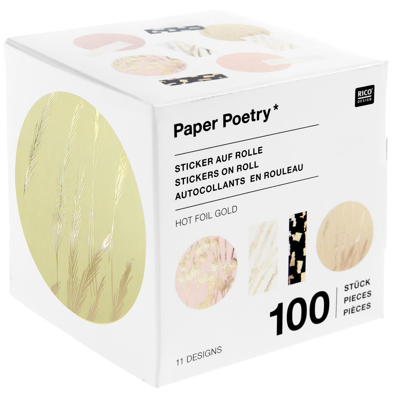 Paper Poetry Packaging Sticker auf Rolle In the Meadow 100 Stück von Rico Design