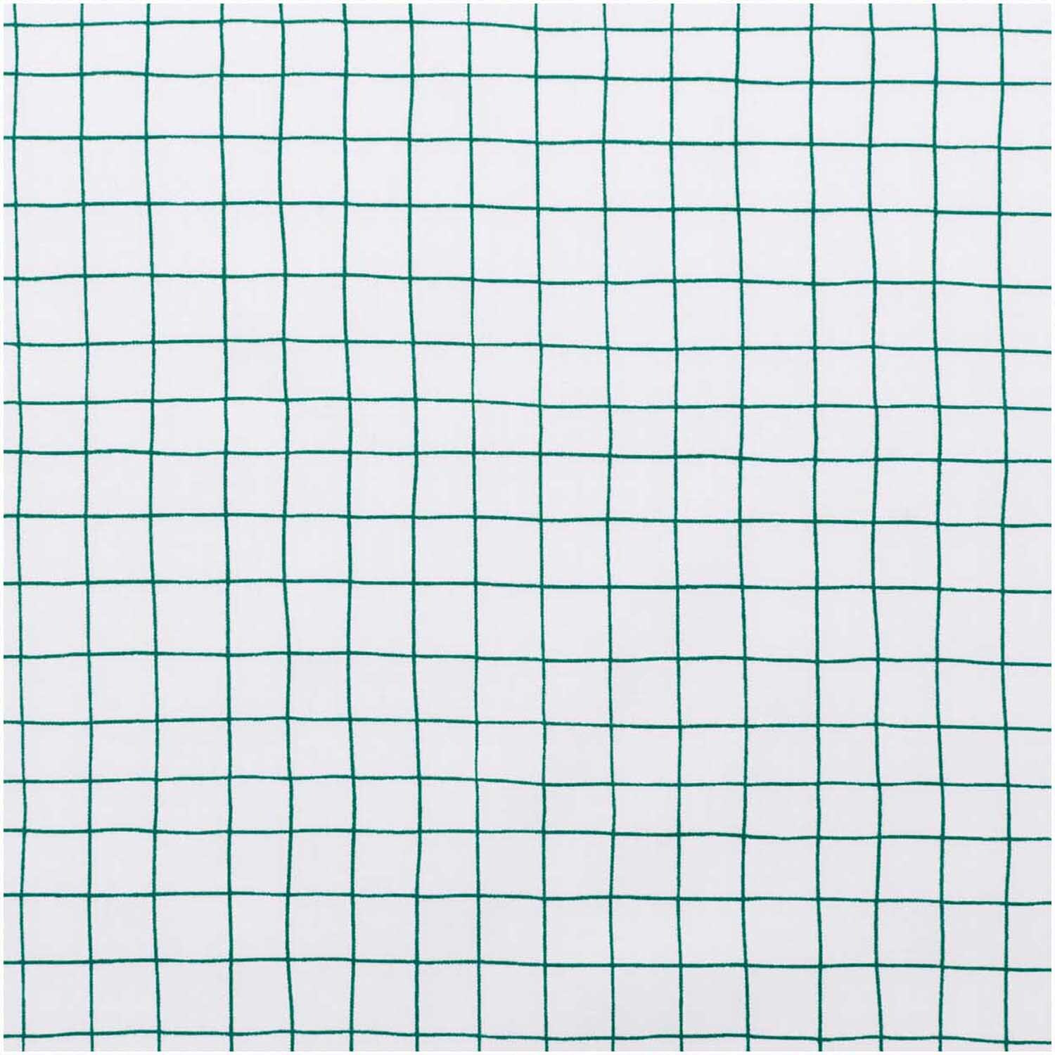 Druckstoff Hygge kariert weiß-grün 140cm