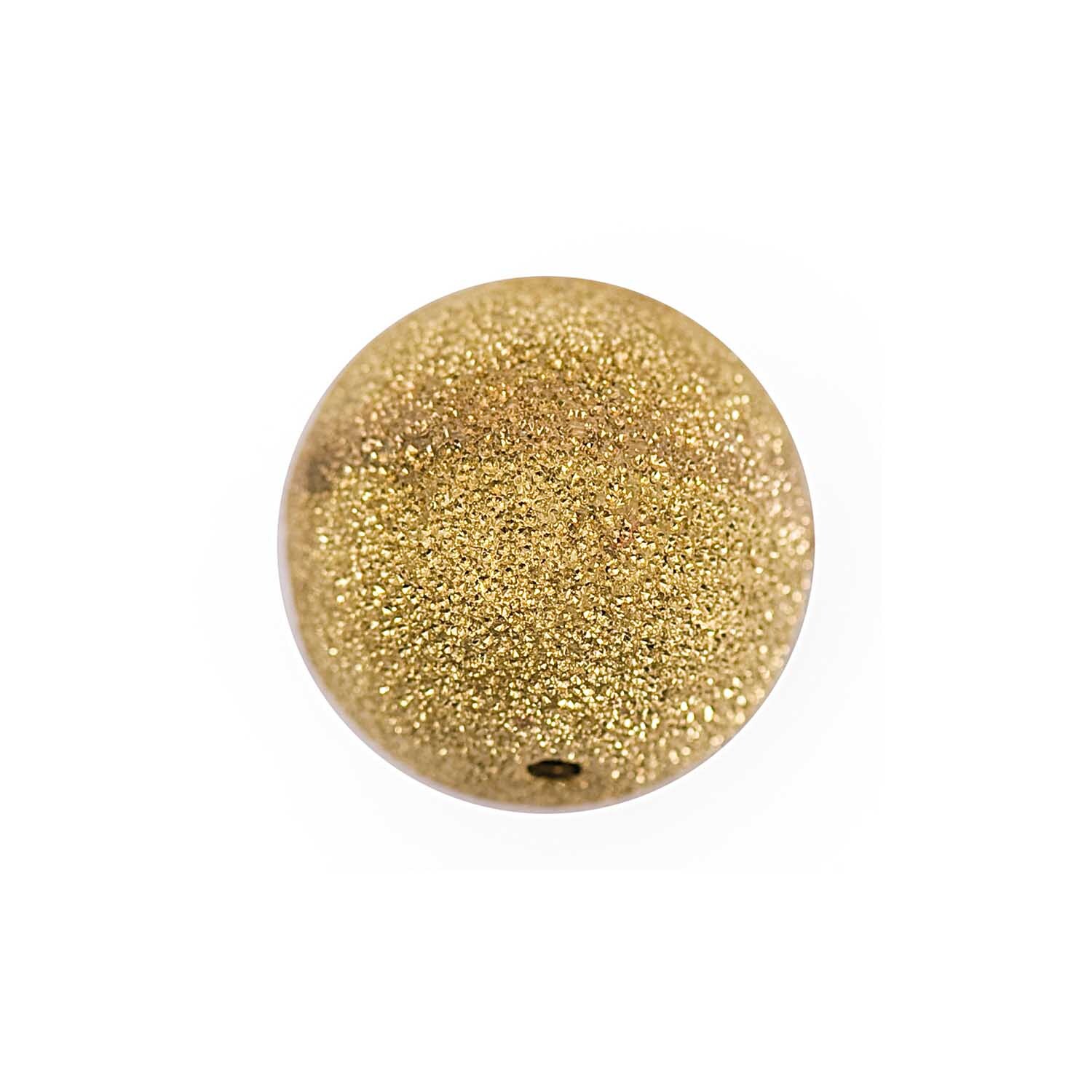 Metallkugel Glitzer gold 16mm 2 Stück