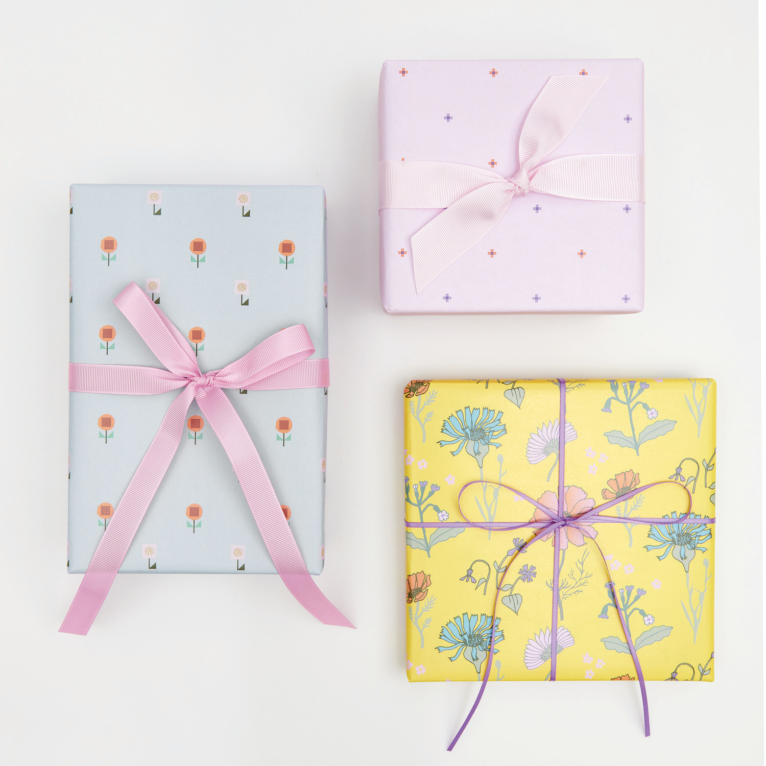 Geschenkpapier Blumen Blau Geschenkpapier Blumen Blau