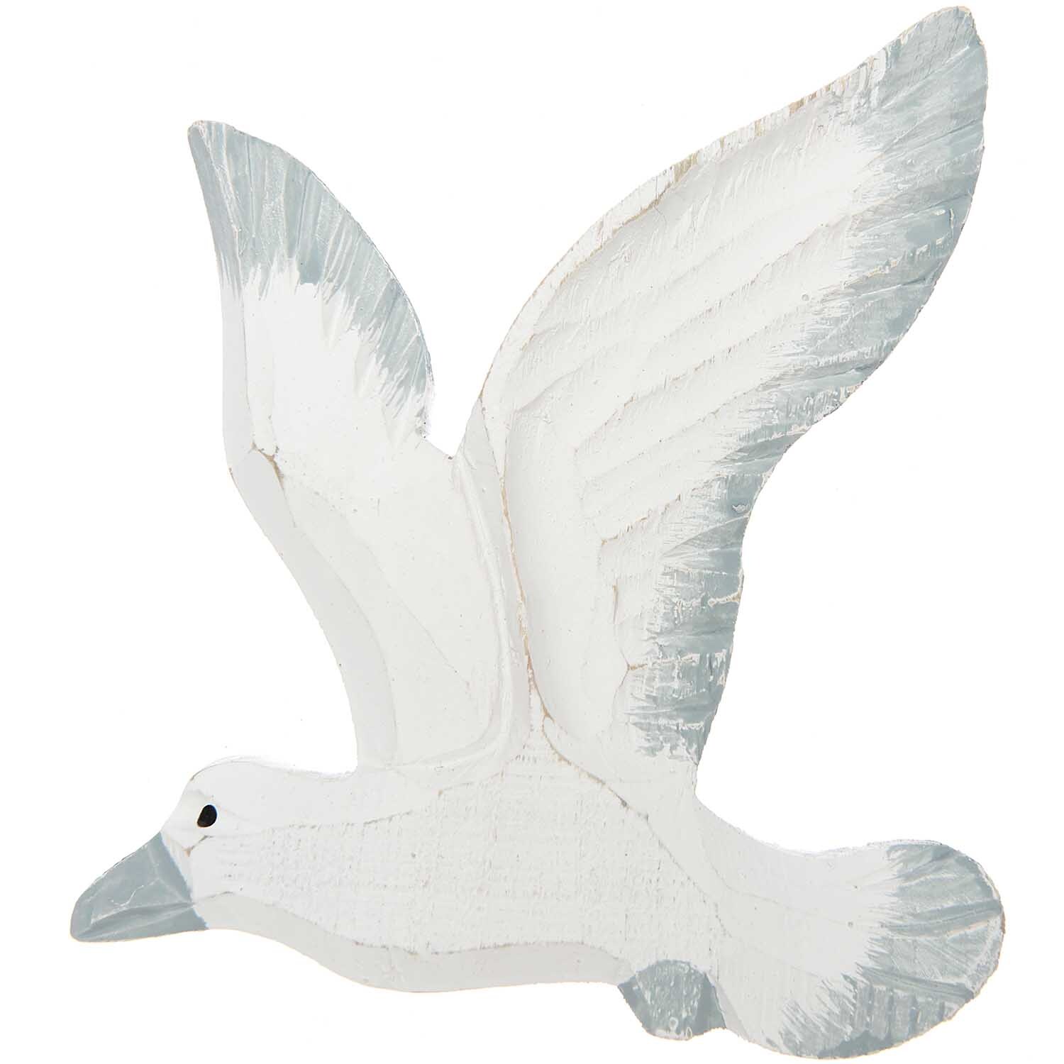 Wandhänger Möwe grau-weiß 20,5x18cm Wandhänger Möwe grau-weiß 20,5x18cm