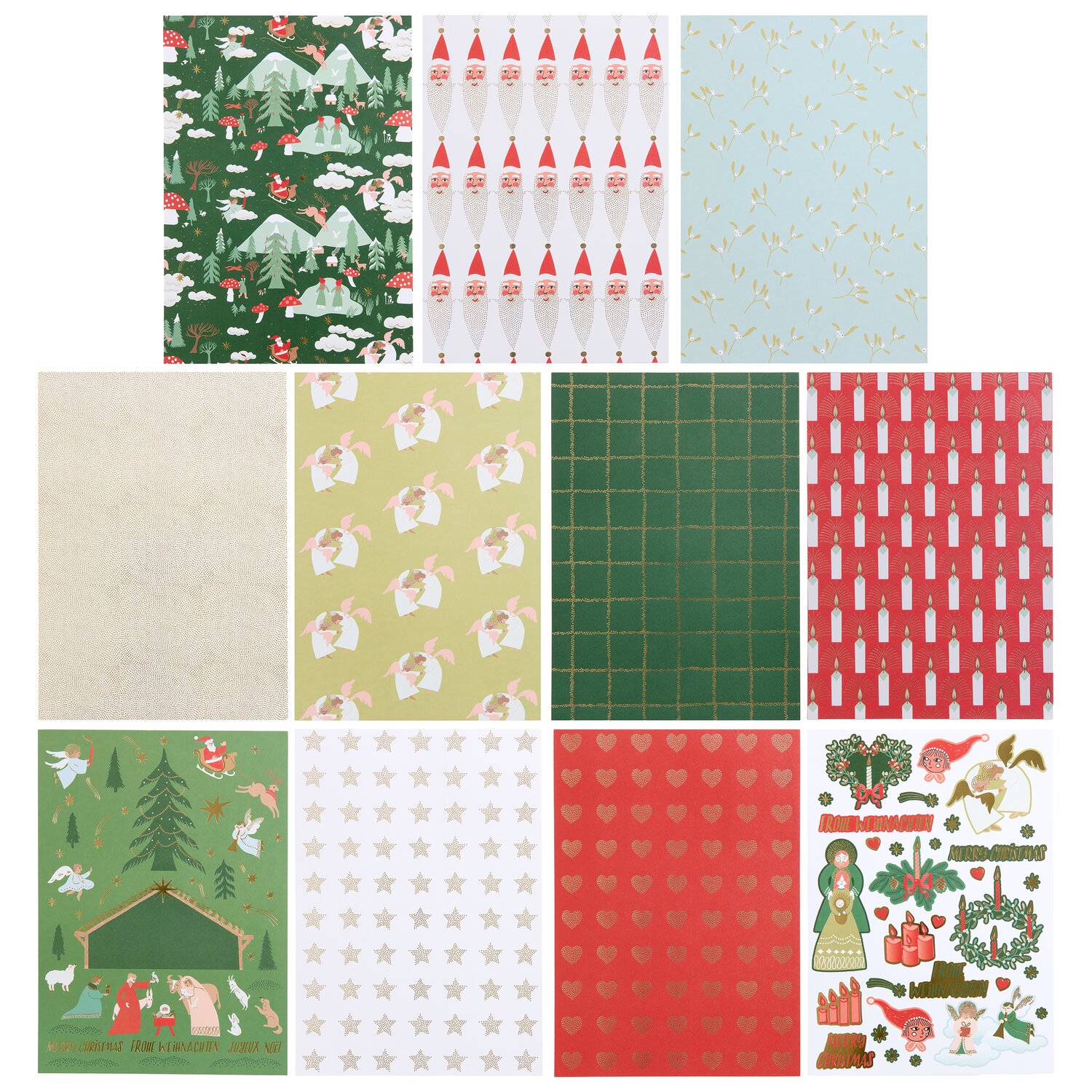 Paper Poetry Motivpapierblock Advent Advent A4 22 Blatt von Rico Design
