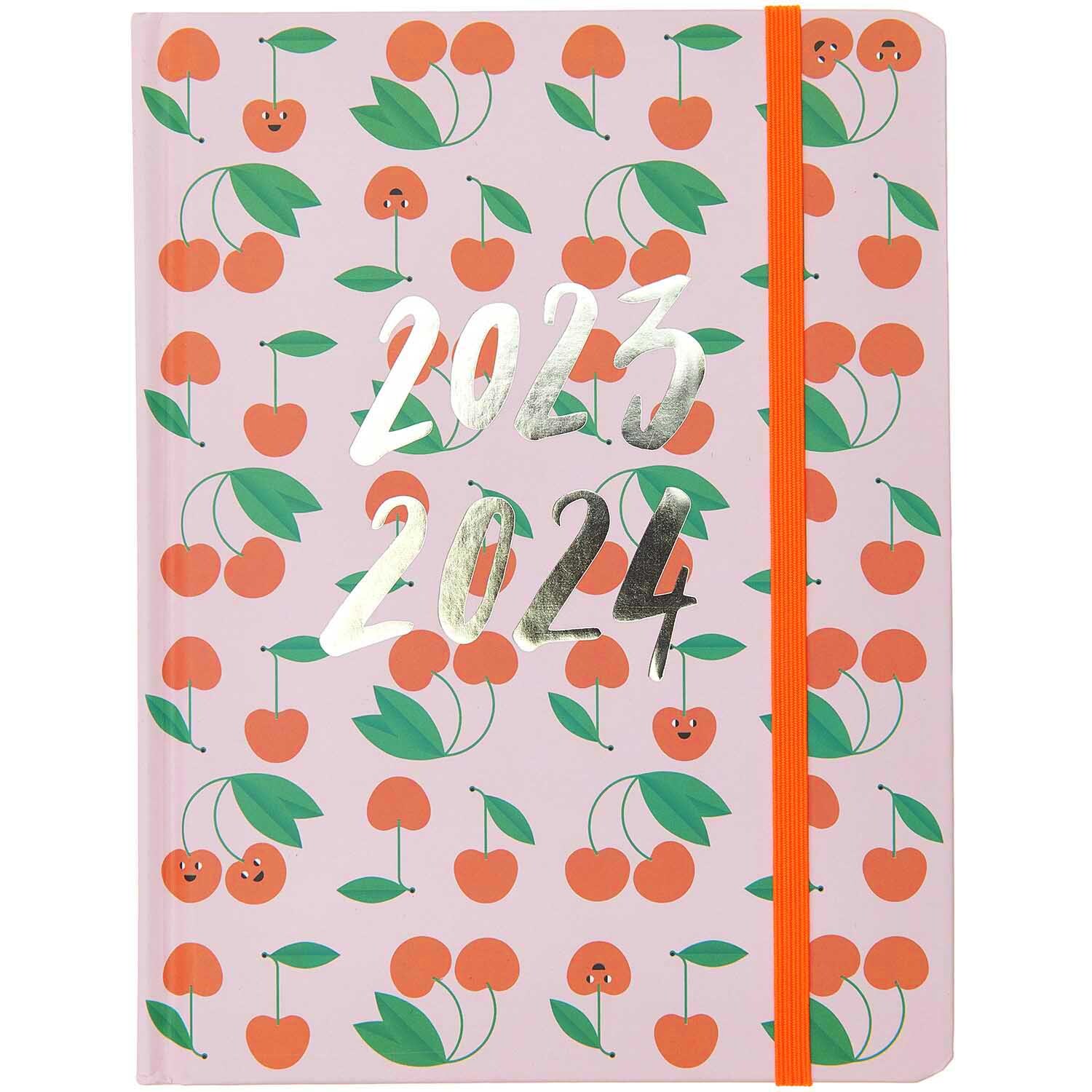 Paper Poetry Agenda 2023-2024 Kirschen rosa 2,5x14x18cm von Rico Design