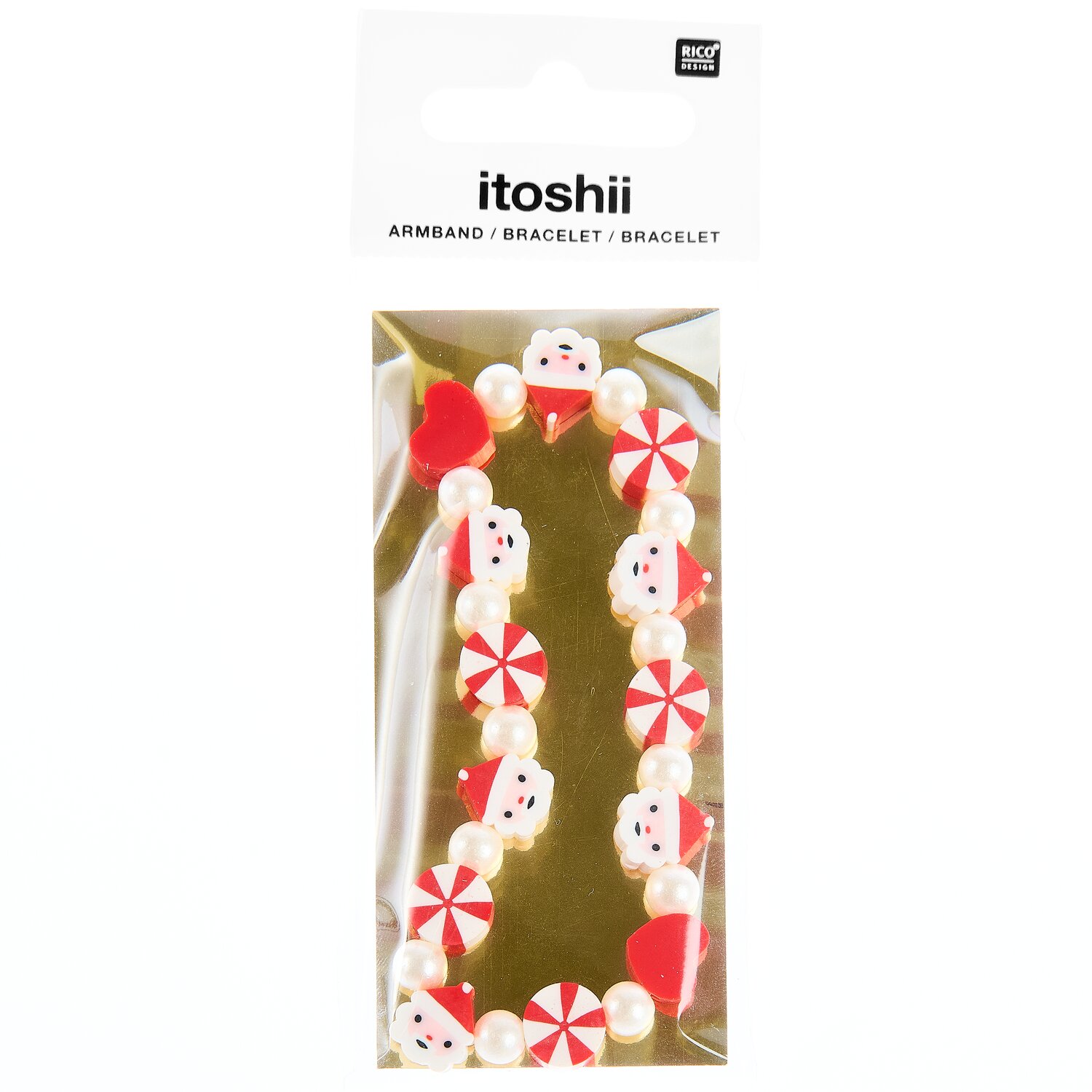 itoshii Armband Santa & Candy Love 17,5cm von Rico Design