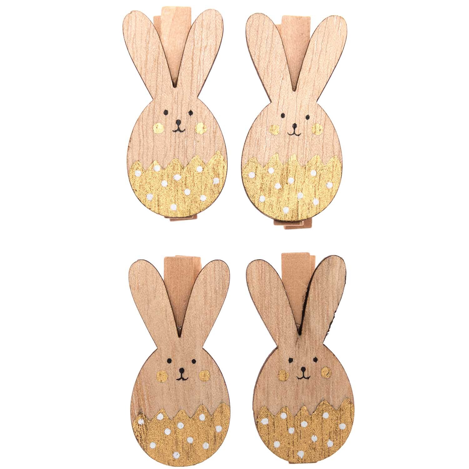 Dekoklammern Osterhase 4 Stück Dekoklammern Osterhase 4 Stück