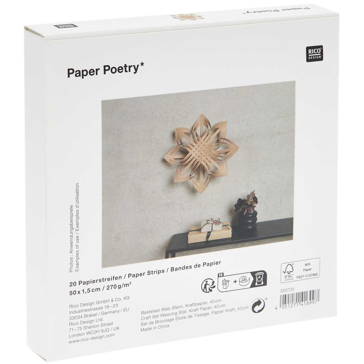 Paper Poetry Web-Stern Größe M 270g/m2 Paper Poetry Web-Stern Größe M 270g/m2