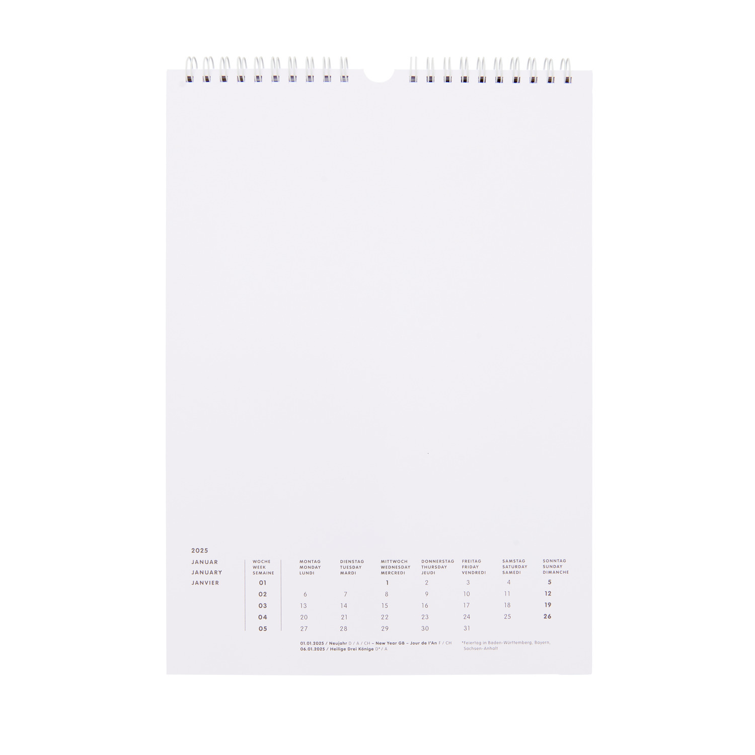 Paper Poetry Kalender 2025 DIN A4 weiß von Rico Design