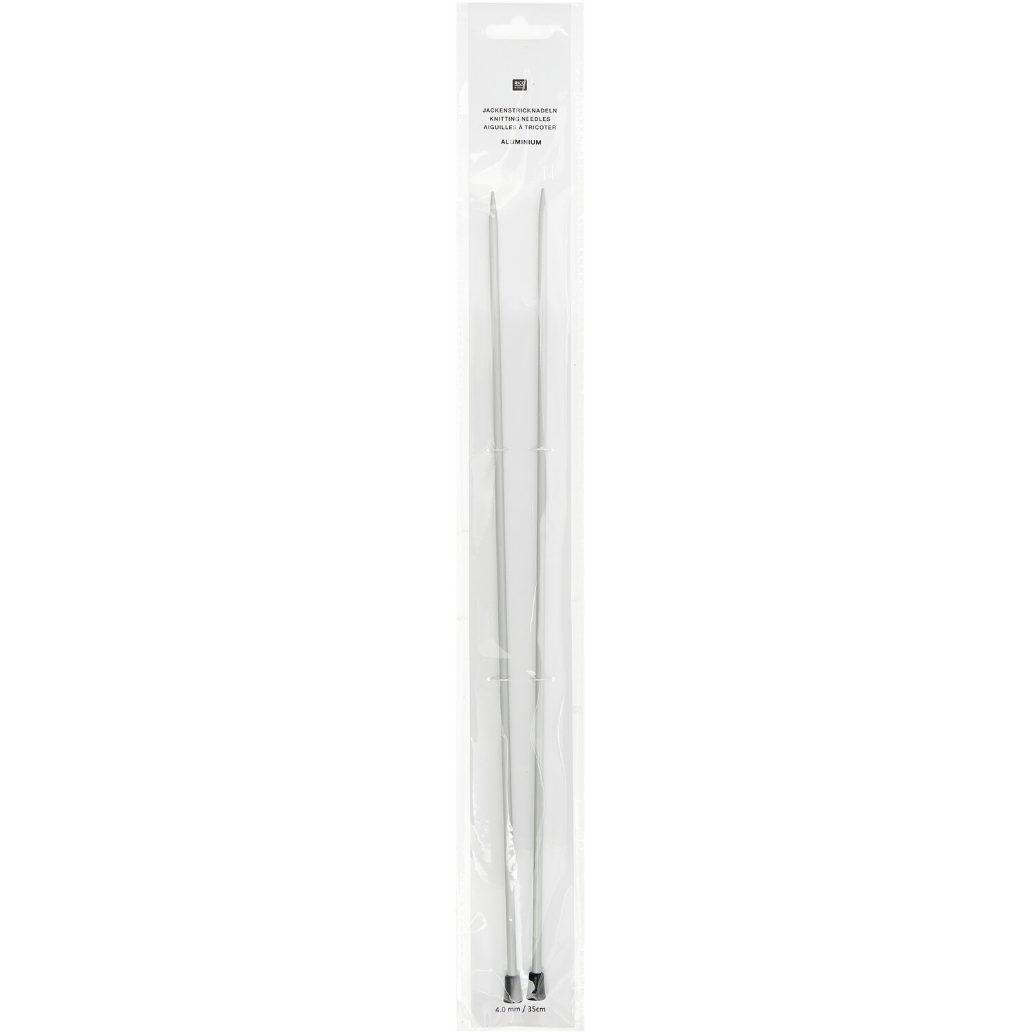 Jackenstricknadeln 35cm Aluminium Stärke 4,0 von Rico Design