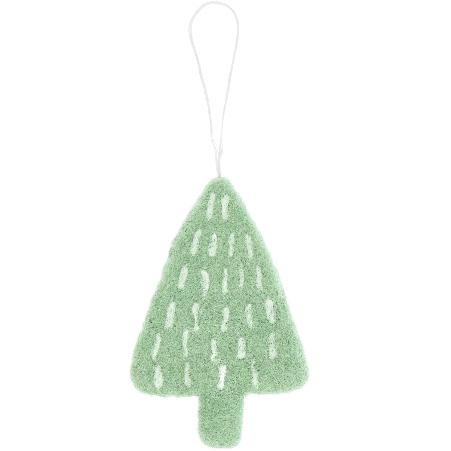 Aufhänger Tanne mit Tannenzapfen handgefilzt 10,5x6x1,3cm Farbe Mint von Rico Design
