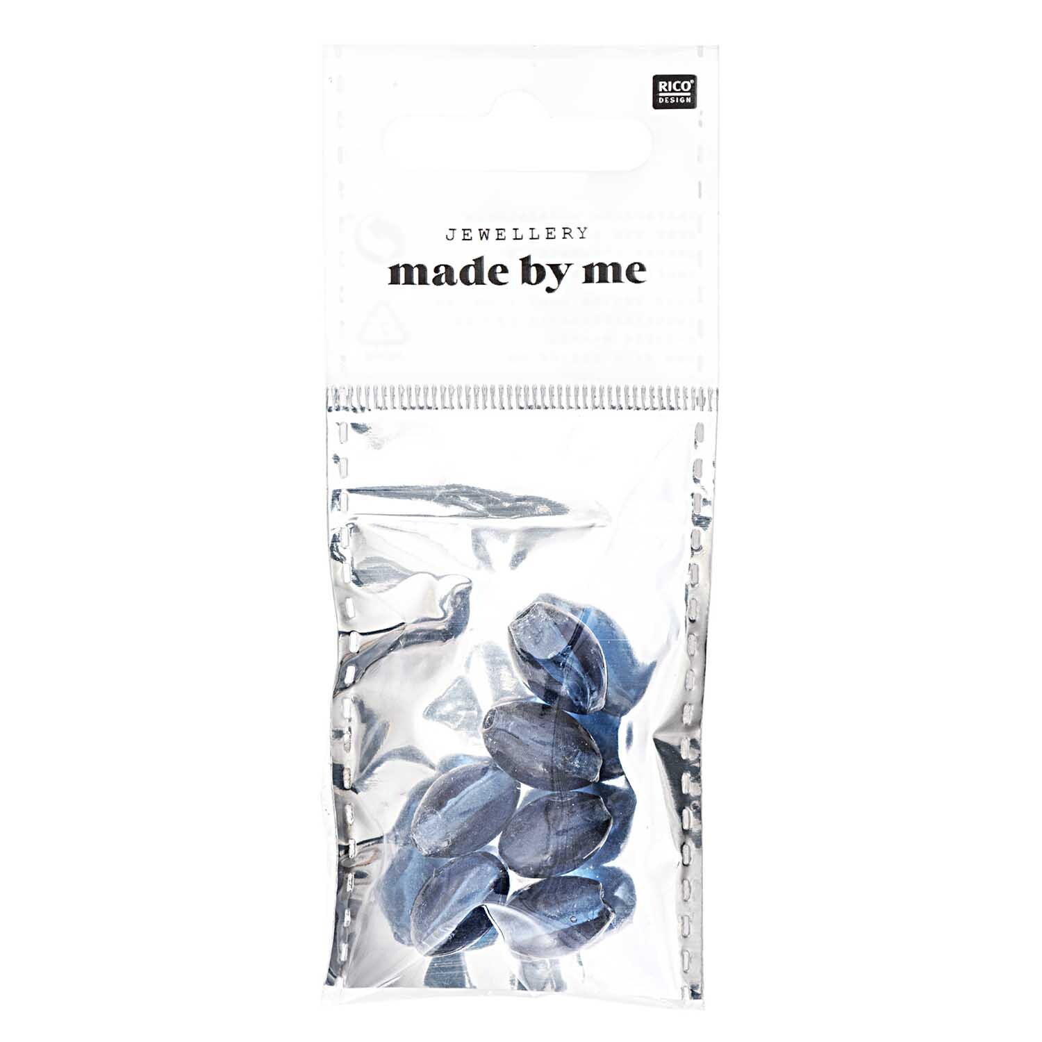 Glasolive 13x10mm 6 Stück Farbe Blau von Rico Design