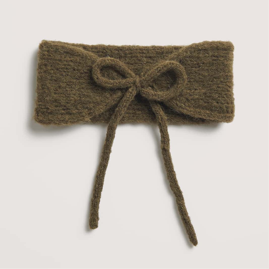 Gestricktes Stirnband in Khaki: Modell 08 aus dem Heft Made by Me No. 21