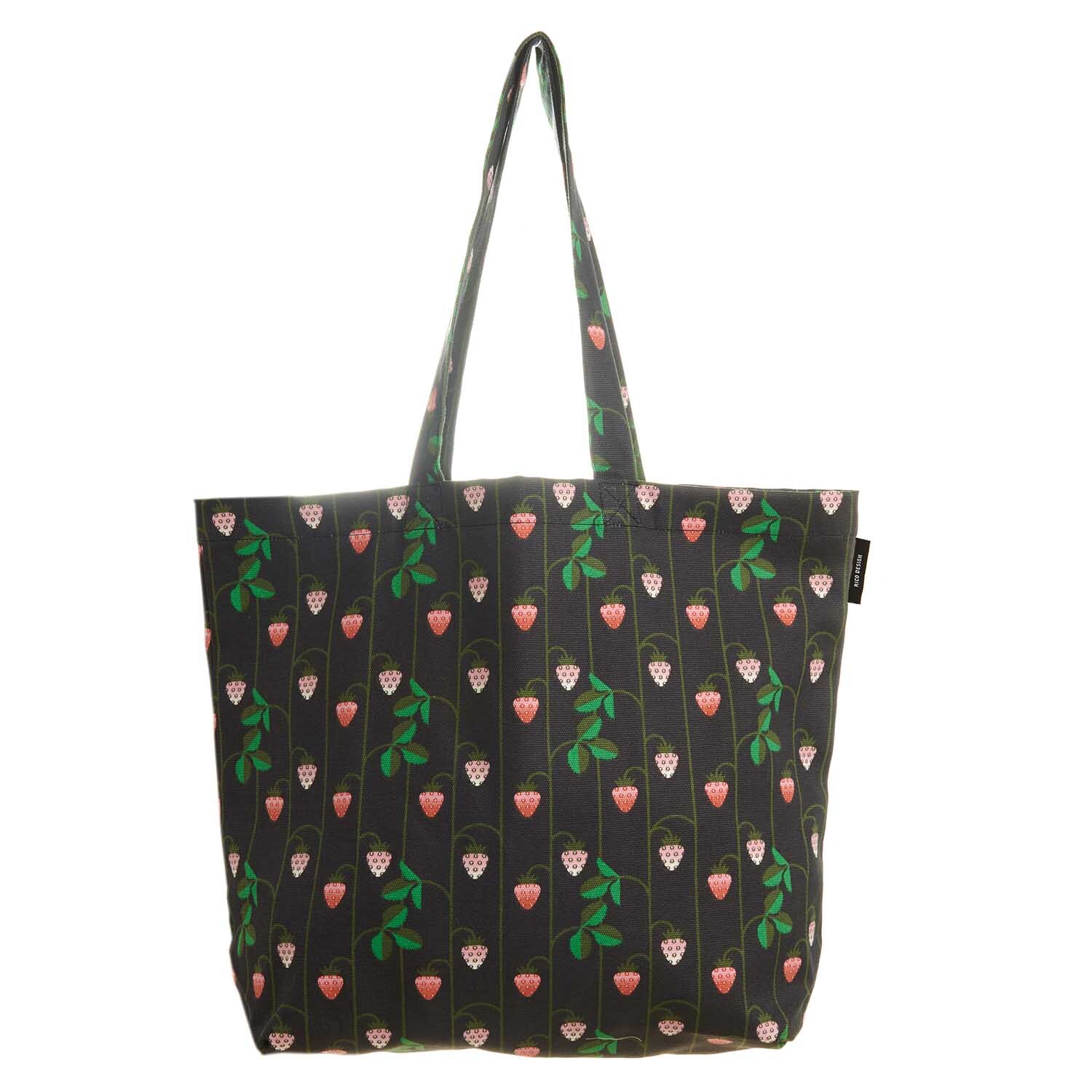 Canvas-Shopper Erdbeeren blau Canvas-Shopper Erdbeeren blau