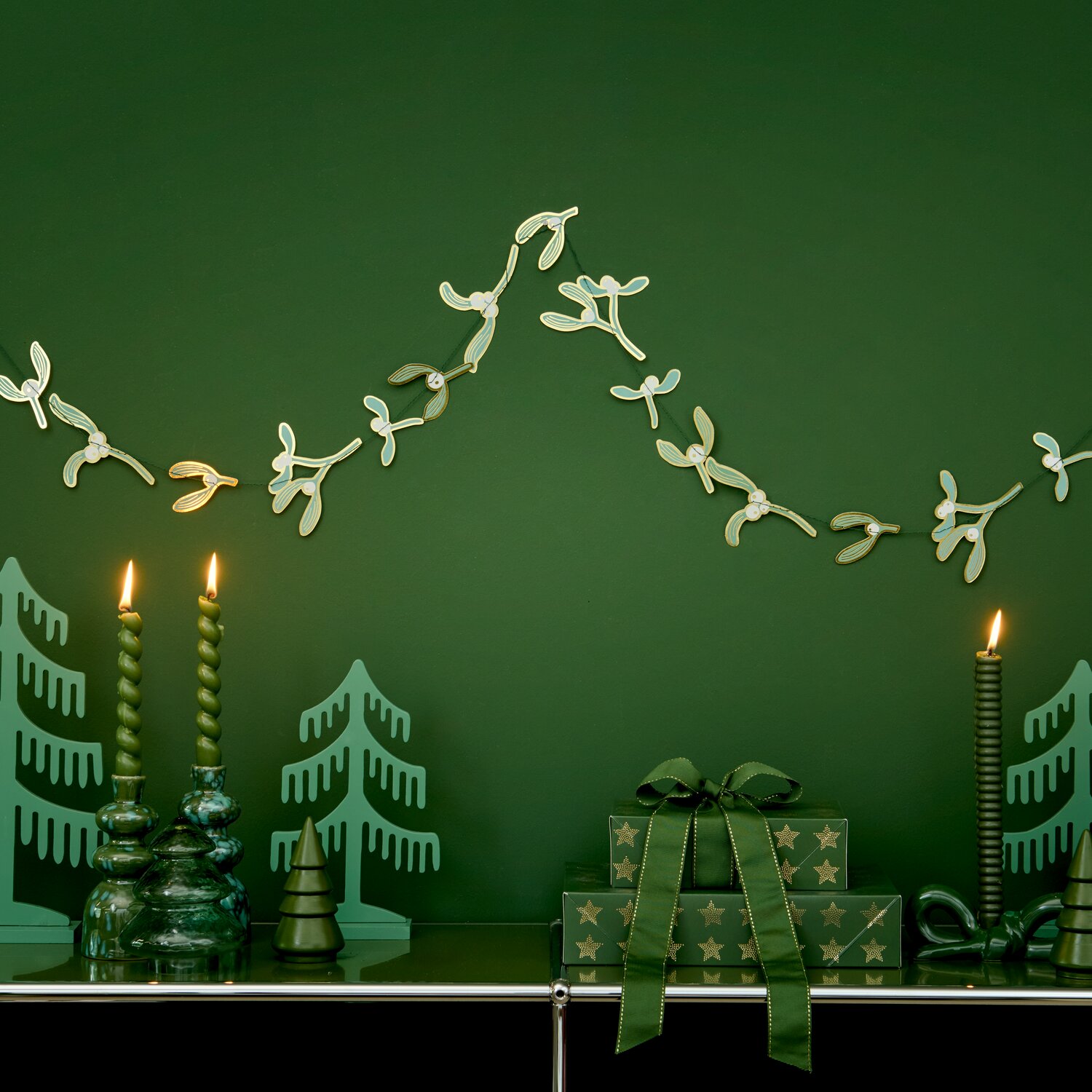 Genähte Girlande Advent Mistelzweige 2,4m von Rico Design