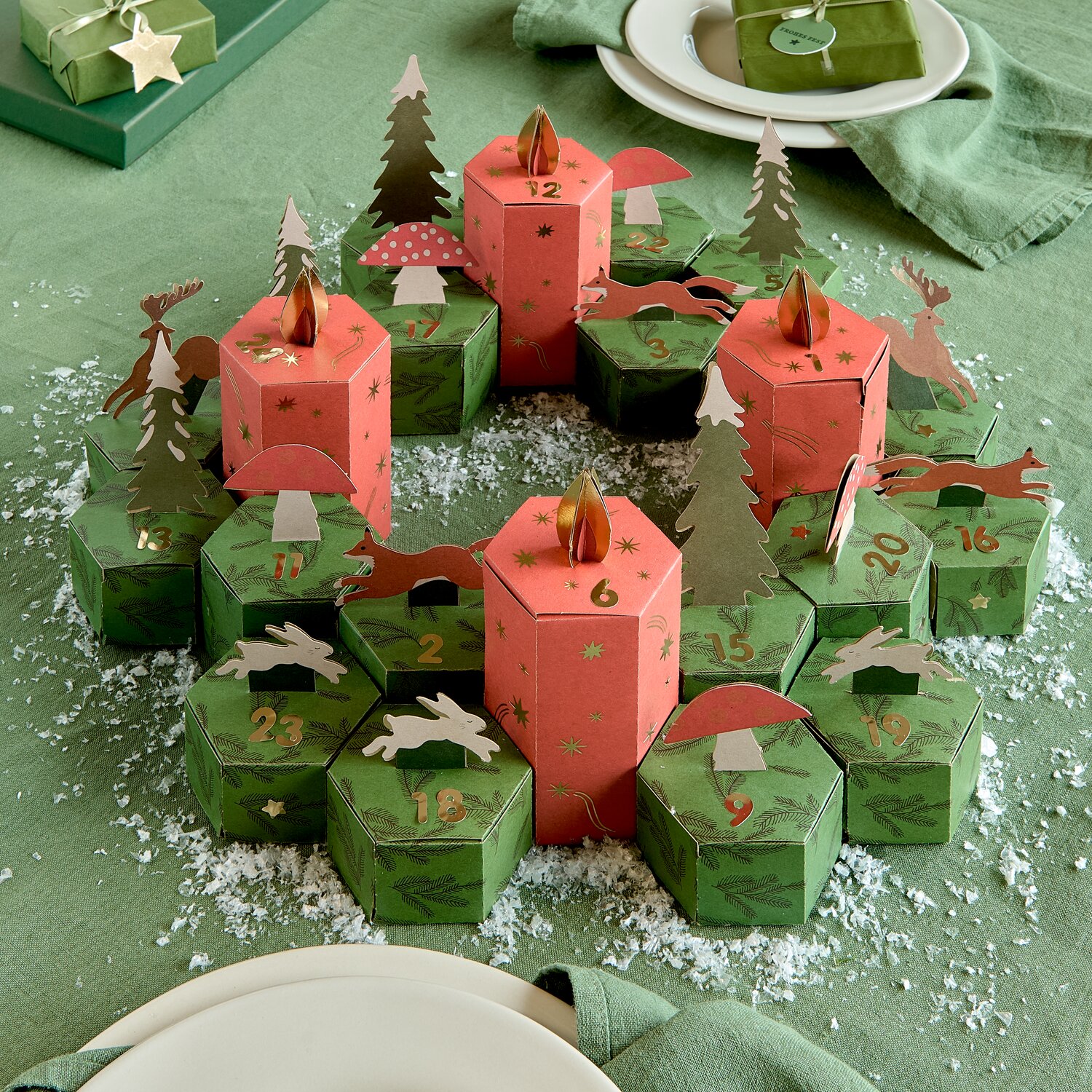 Adventskalender Bastelset Waldtiere von Rico Design