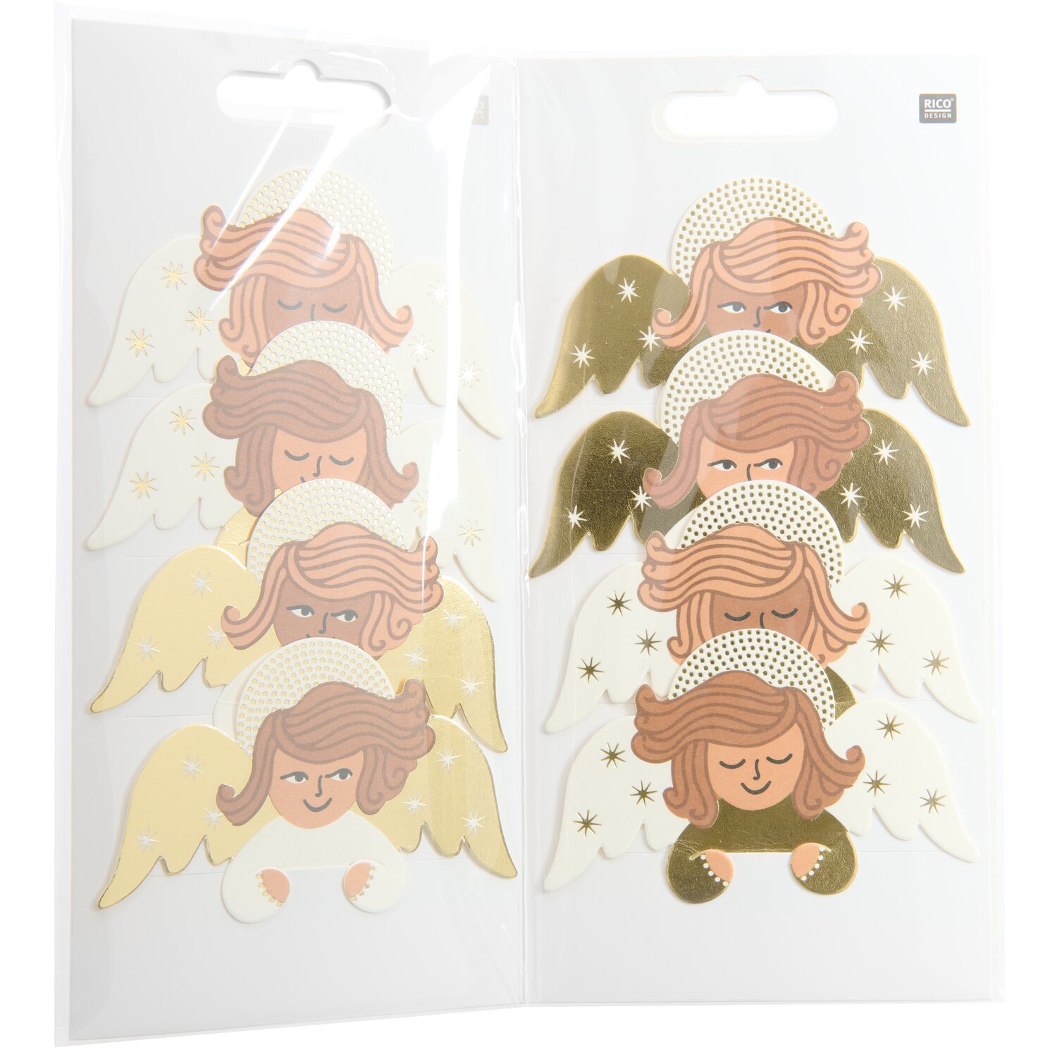 Paper Poetry Clip-Ons Advent Engel 8 Stück von Rico Design