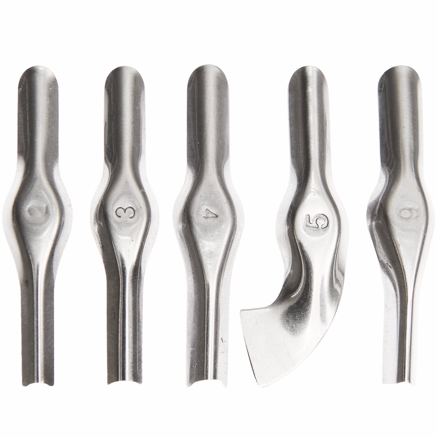 Ricolino Linolschnittwerkzeug, 6-teilig, silberne Klingen für präzises Schneiden und Gravieren.