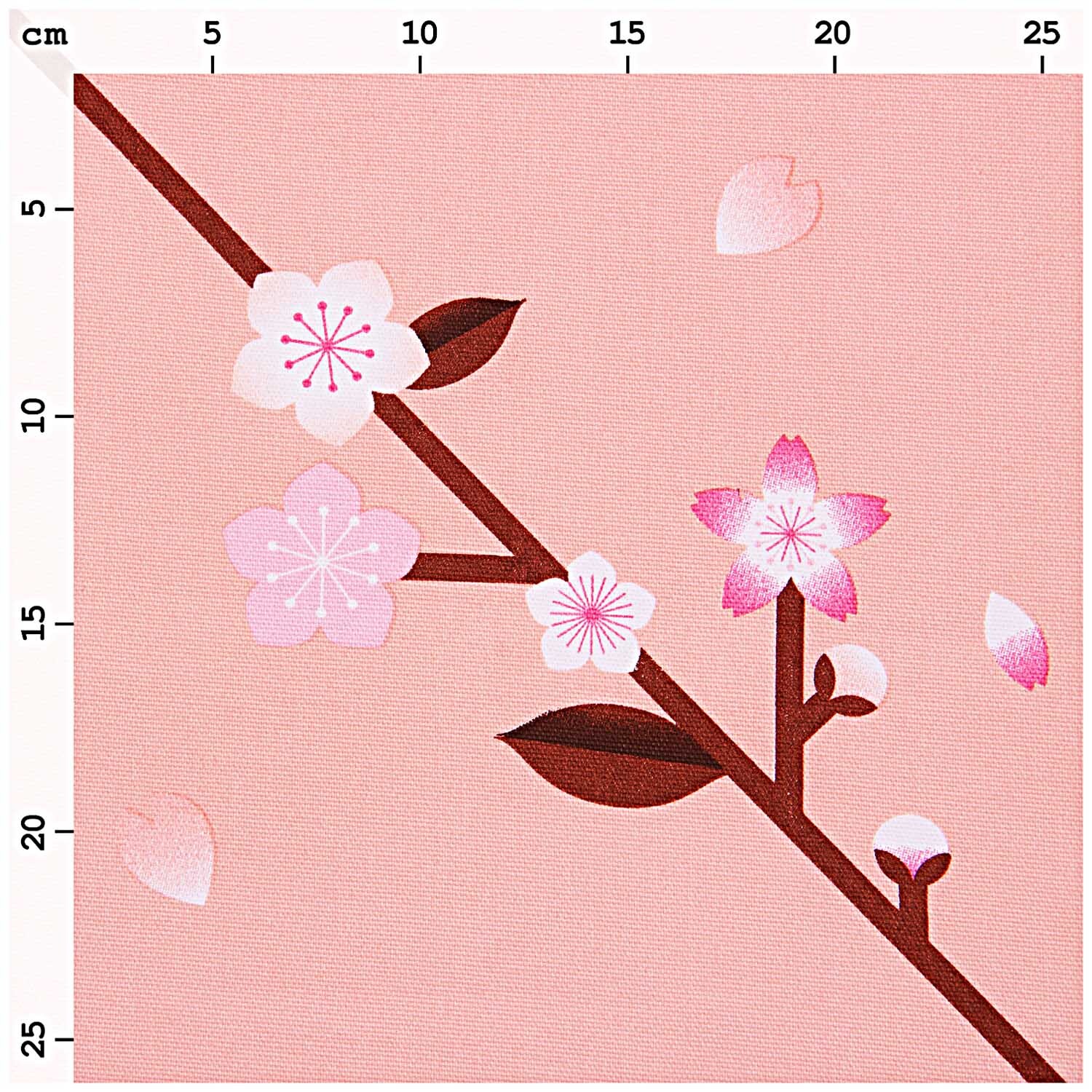 Meterware Canvas Kirschblüten pfirsich Meterware Canvas Kirschblüten pfirsich